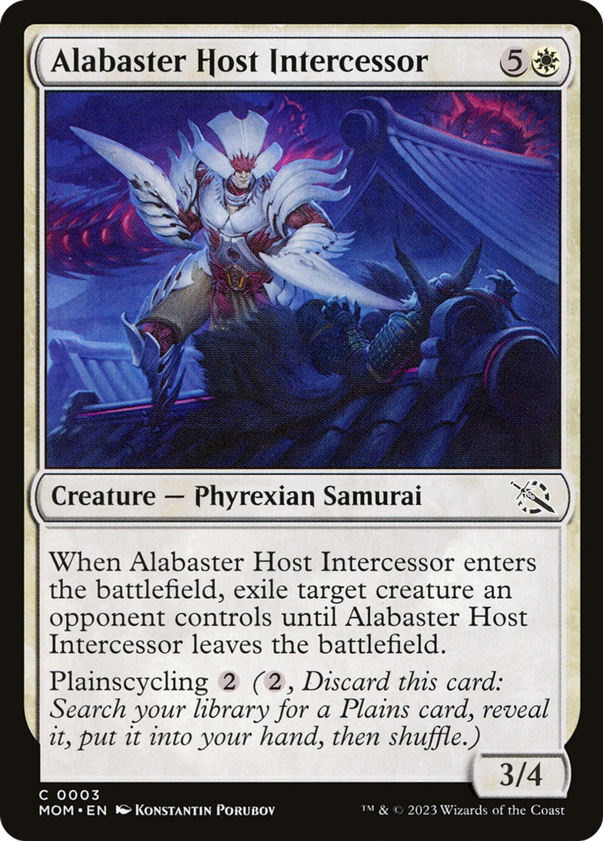 Intercesseur de la milice d'albâtre — March of the Machine — Magic: The Gathering