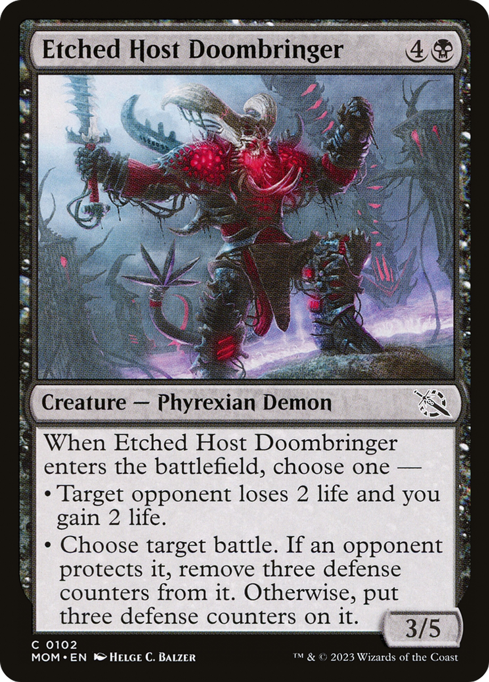 Portefatum de la milice gravée — March of the Machine — Magic: The Gathering
