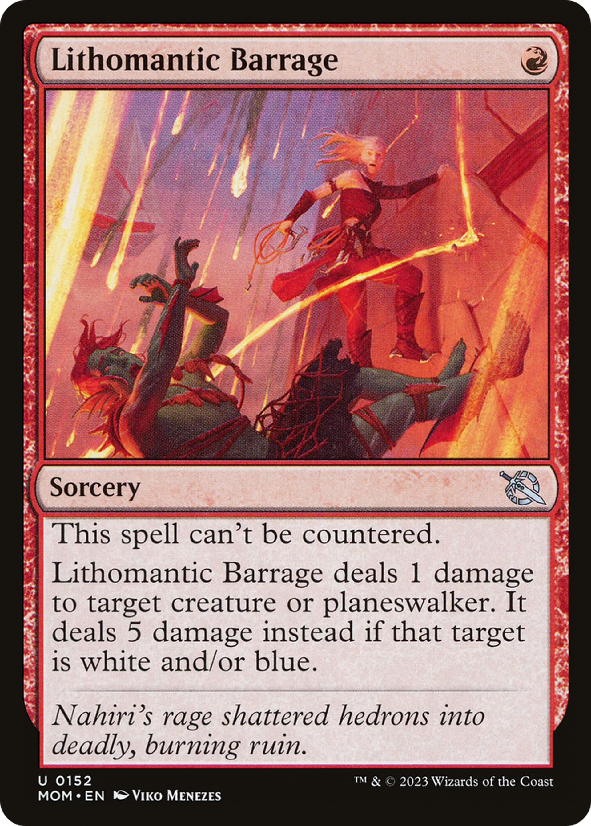 Lithomantic Barrage — March of the Machine — Magic: The Gathering