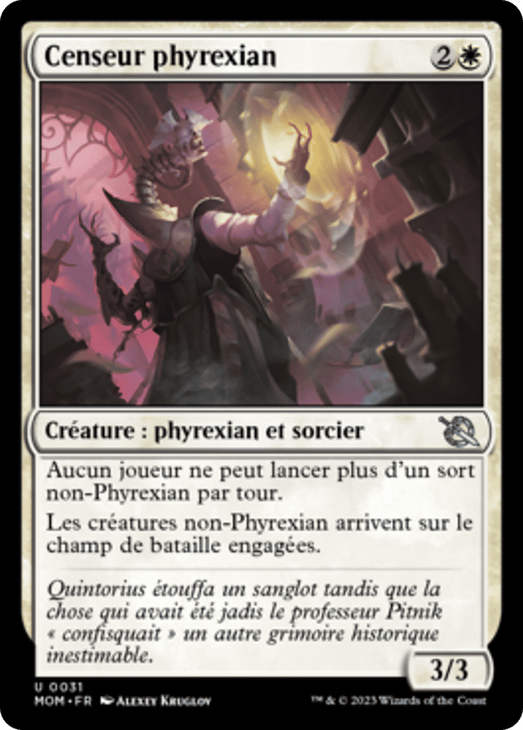 Censeur phyrexian — March of the Machine — Magic: The Gathering