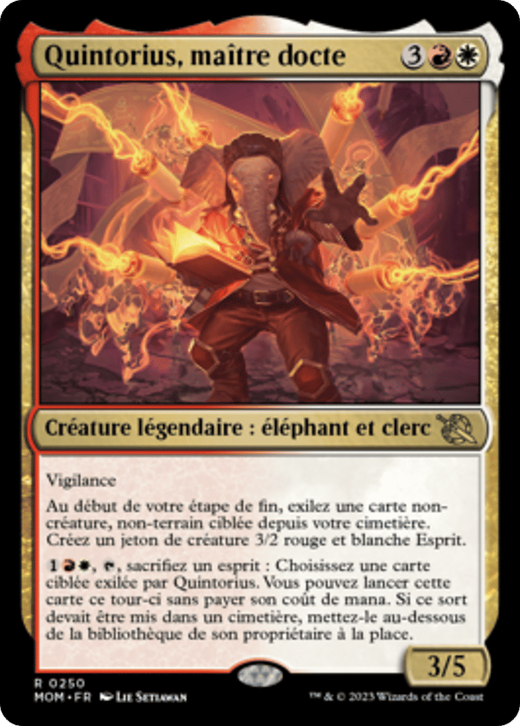 Quintorius, maître docte — March of the Machine — Magic: The Gathering