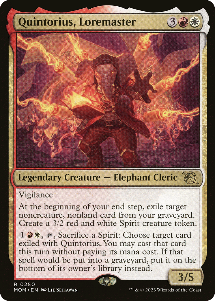 Quintorius, Loremaster — March of the Machine — Magic: The Gathering