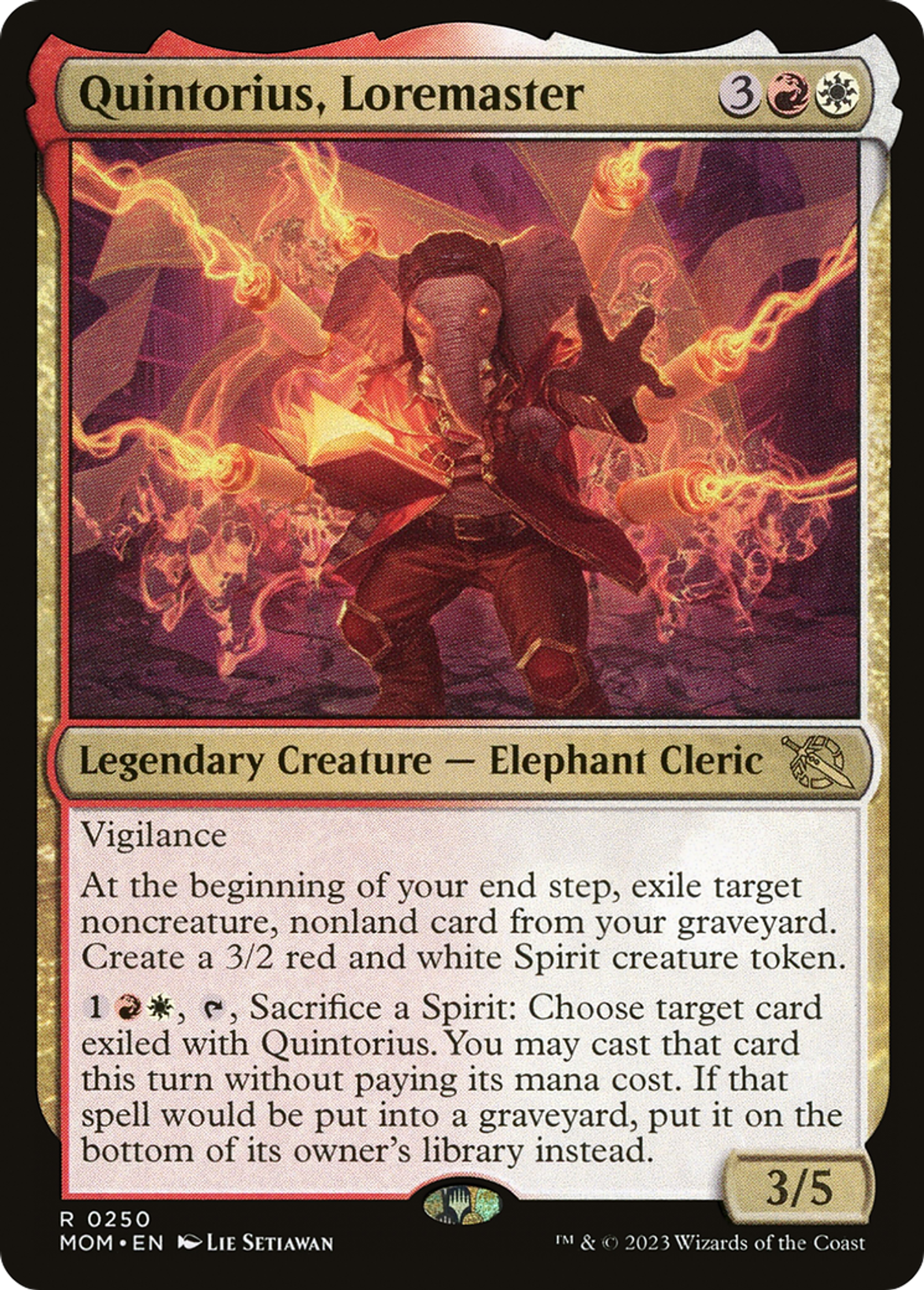 Quintorius, Loremaster — March of the Machine — Magic: The Gathering