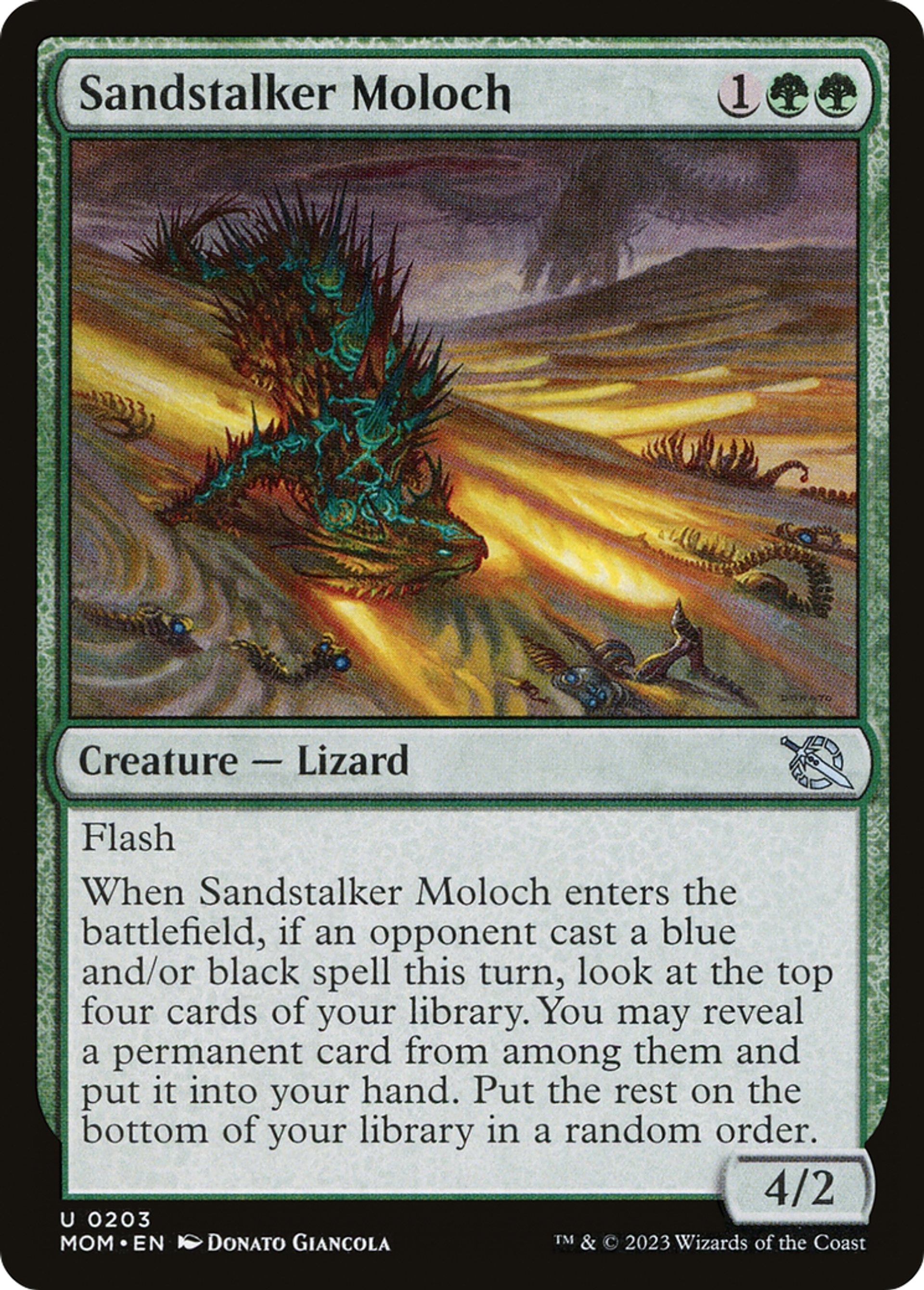 Diable cornu pisteur des sables — March of the Machine — Magic: The Gathering
