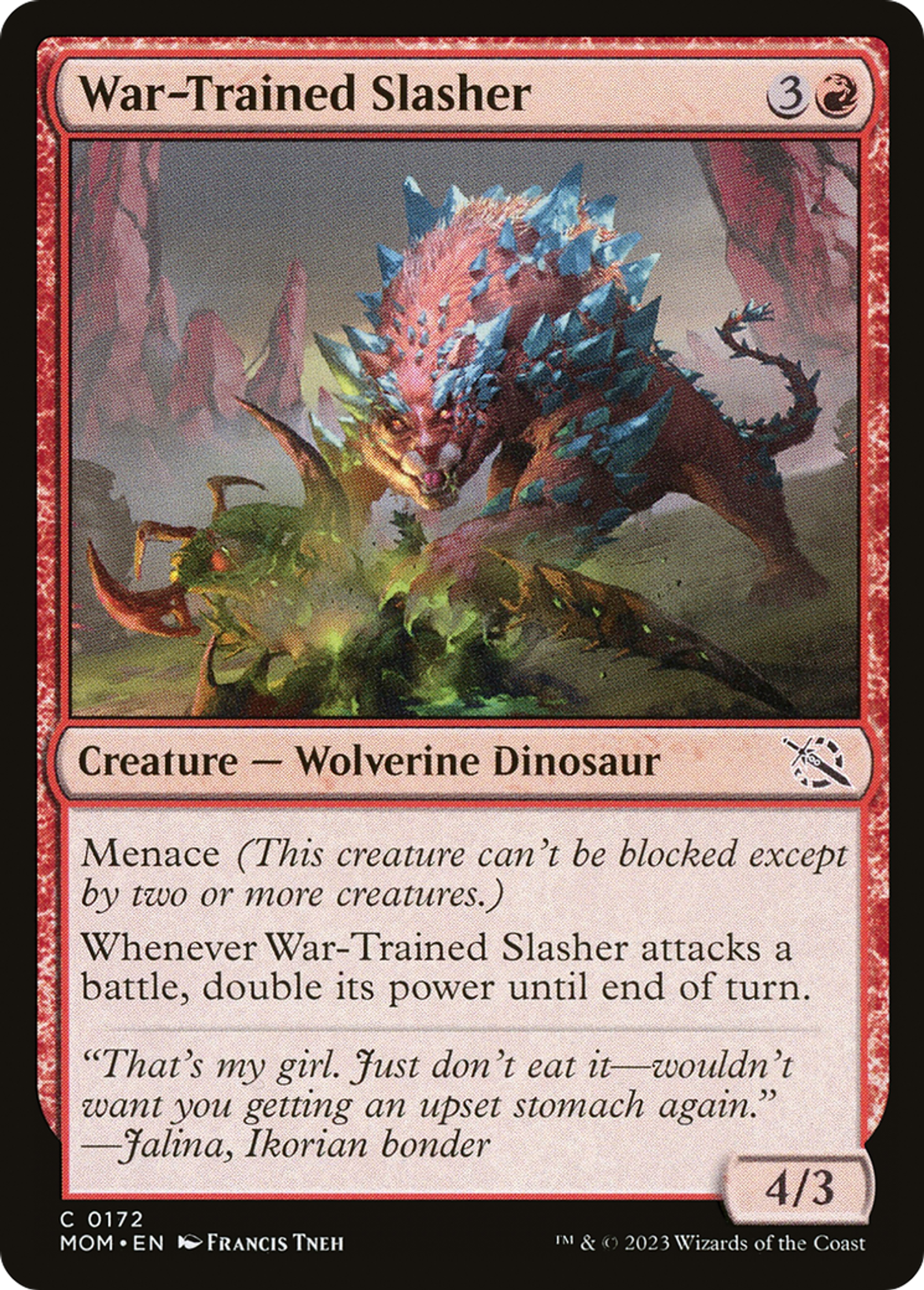 Balafreur dressé pour la guerre — March of the Machine — Magic: The Gathering