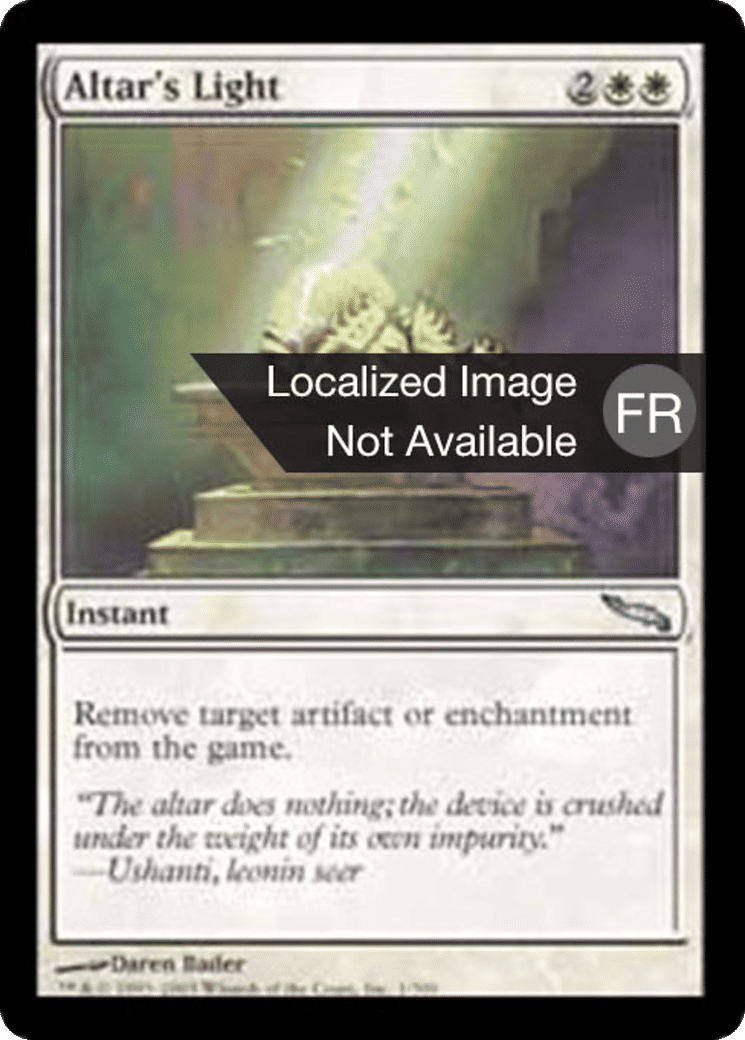 Lumière de l'autel — Mirrodin — Magic: The Gathering