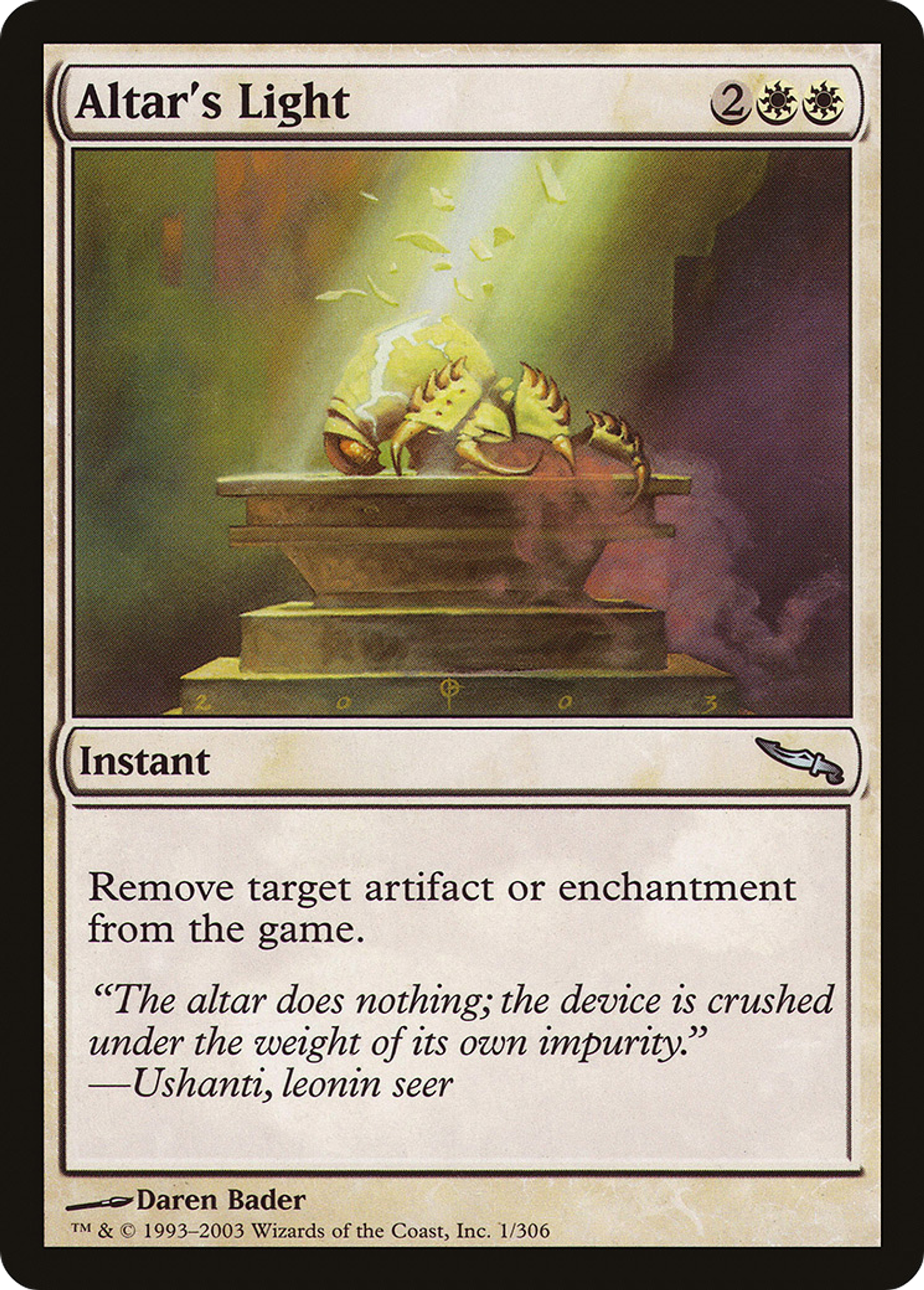 Altar's Light — Mirrodin — Magic: The Gathering