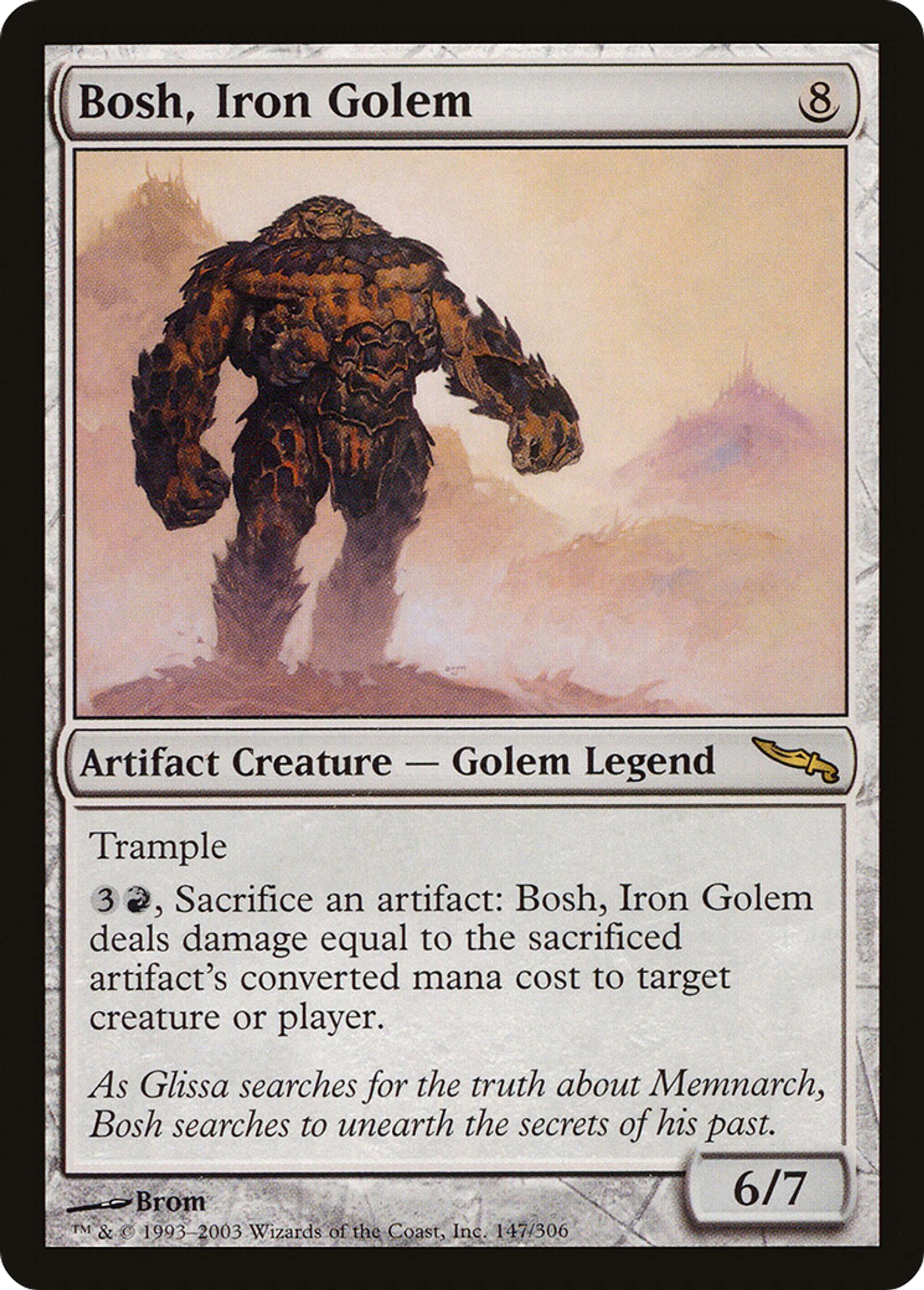 Bosh, golem de fer — Mirrodin — Magic: The Gathering