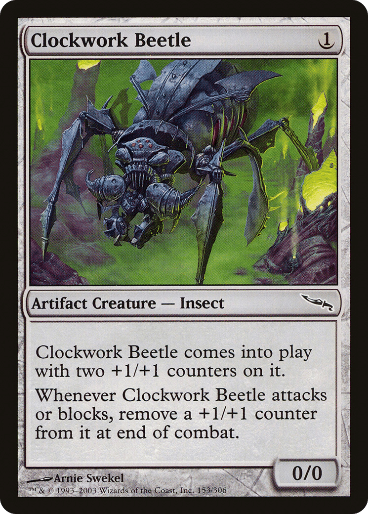 Clockwork Beetle — Mirrodin — Magic: The Gathering