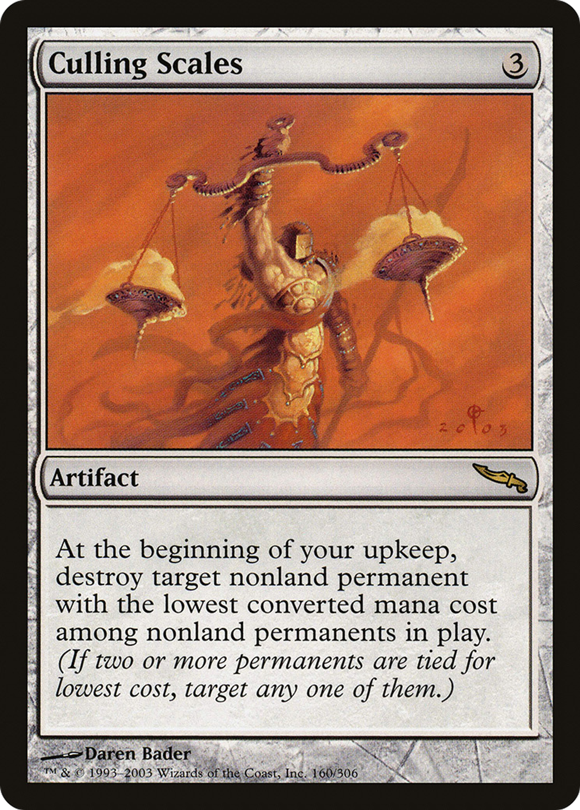 Balance du sacrifice — Mirrodin — Magic: The Gathering