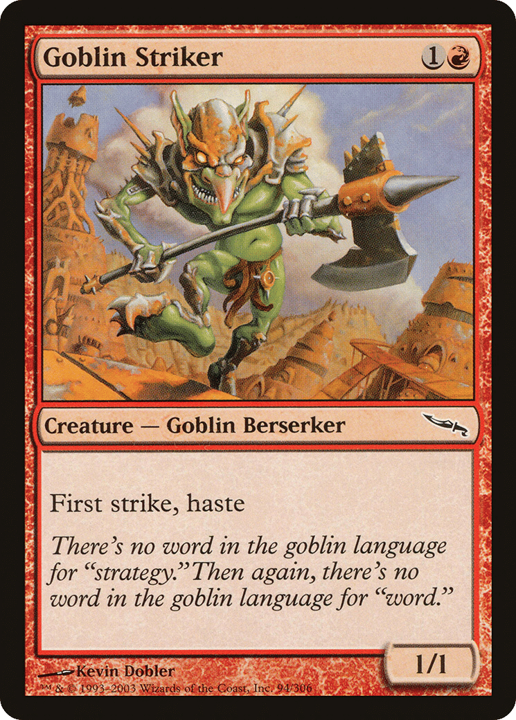 Goblin Striker — Mirrodin — Magic: The Gathering