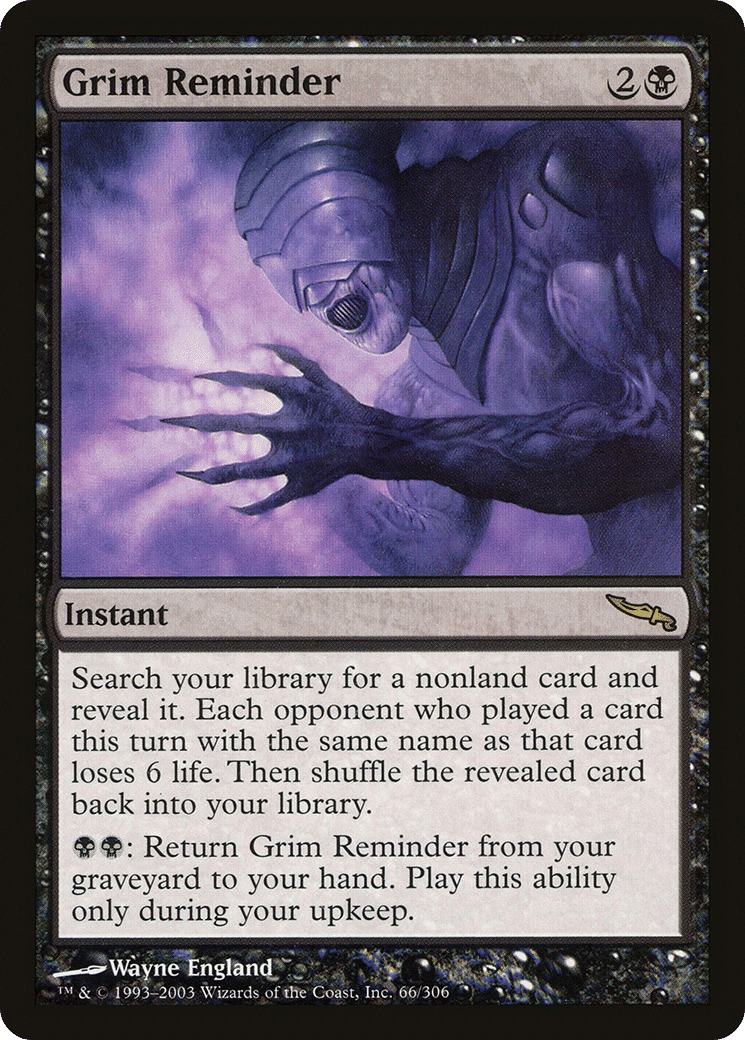 Grim Reminder — Mirrodin — Magic: The Gathering