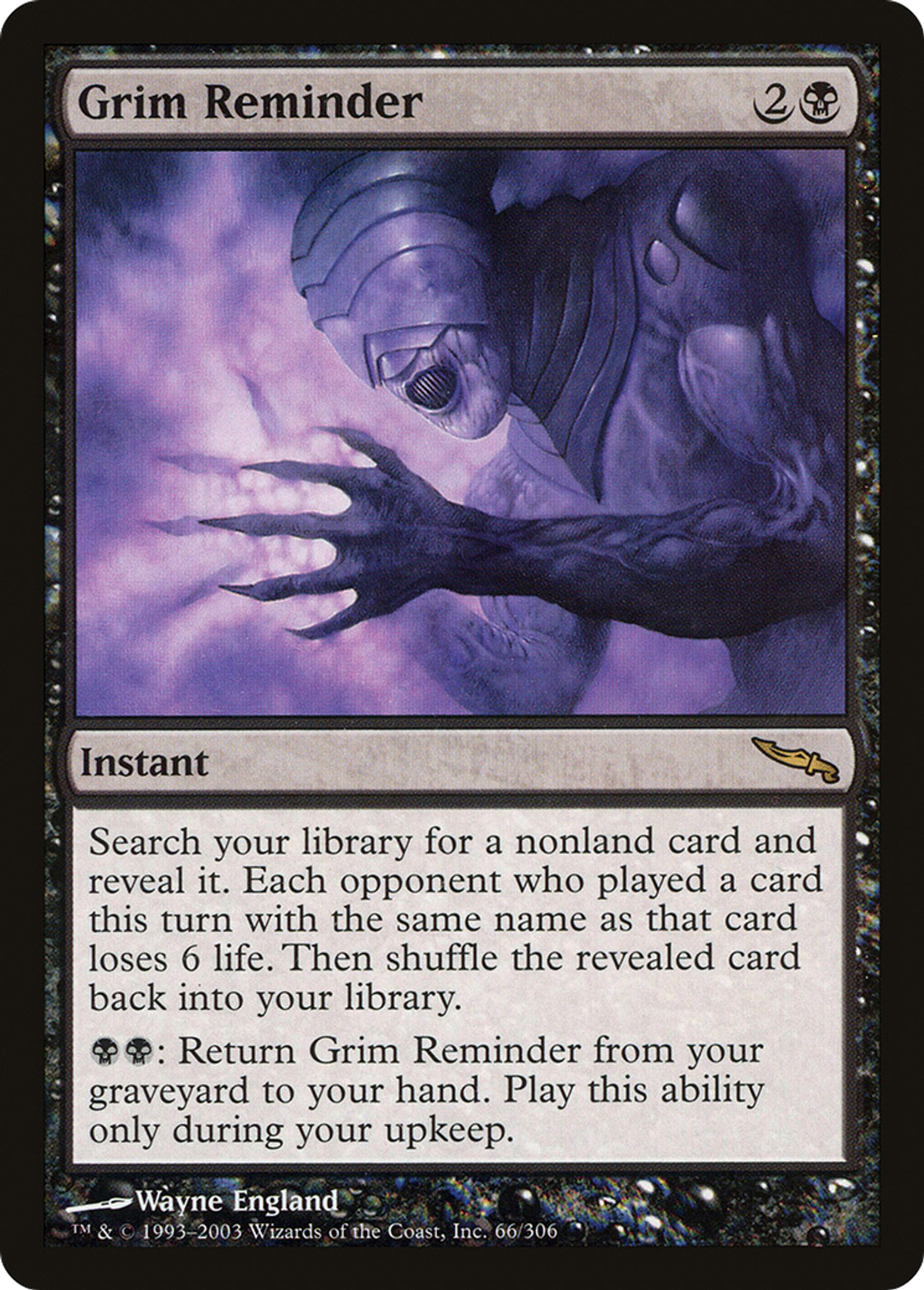 Sinistre rappel — Mirrodin — Magic: The Gathering