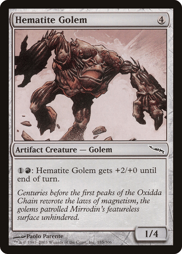 Hematite Golem — Mirrodin — Magic: The Gathering
