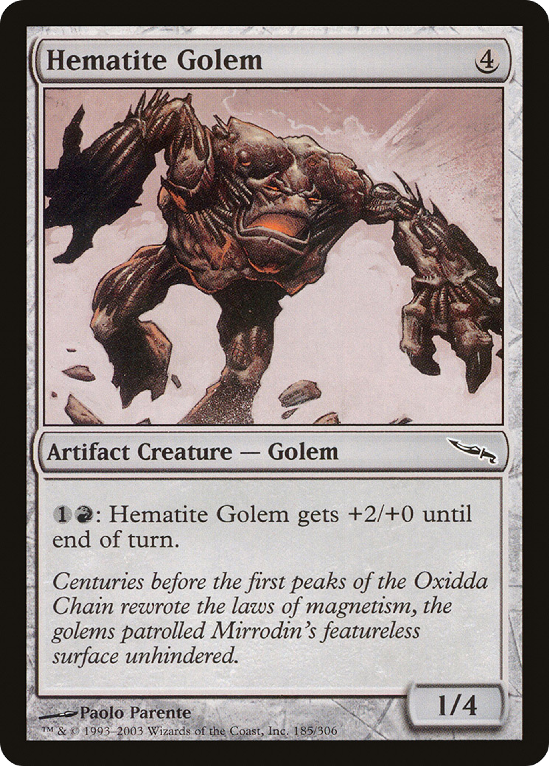 Golem d'hématite — Mirrodin — Magic: The Gathering
