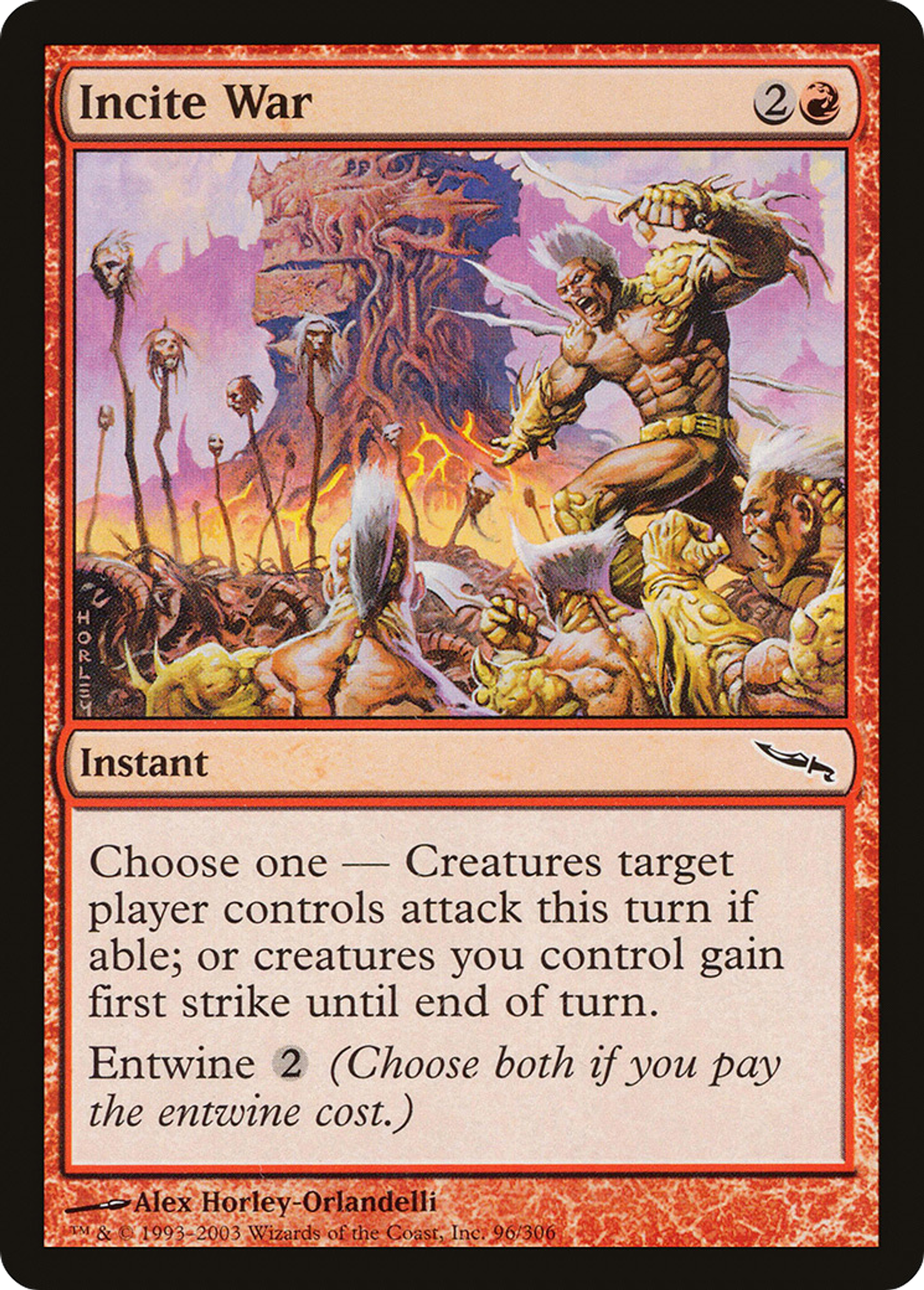 Incitation à la guerre — Mirrodin — Magic: The Gathering