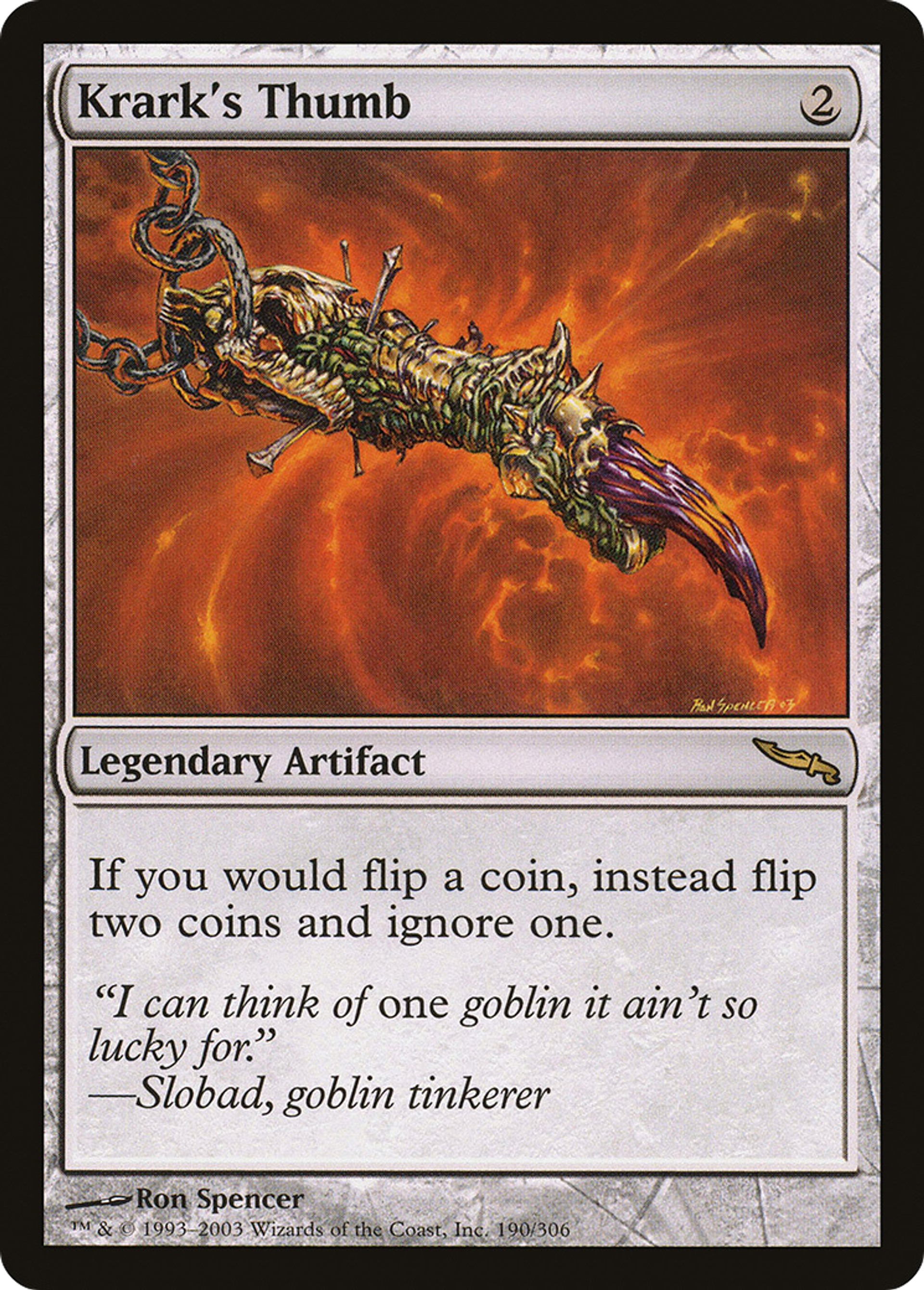 Pouce de Krark — Mirrodin — Magic: The Gathering