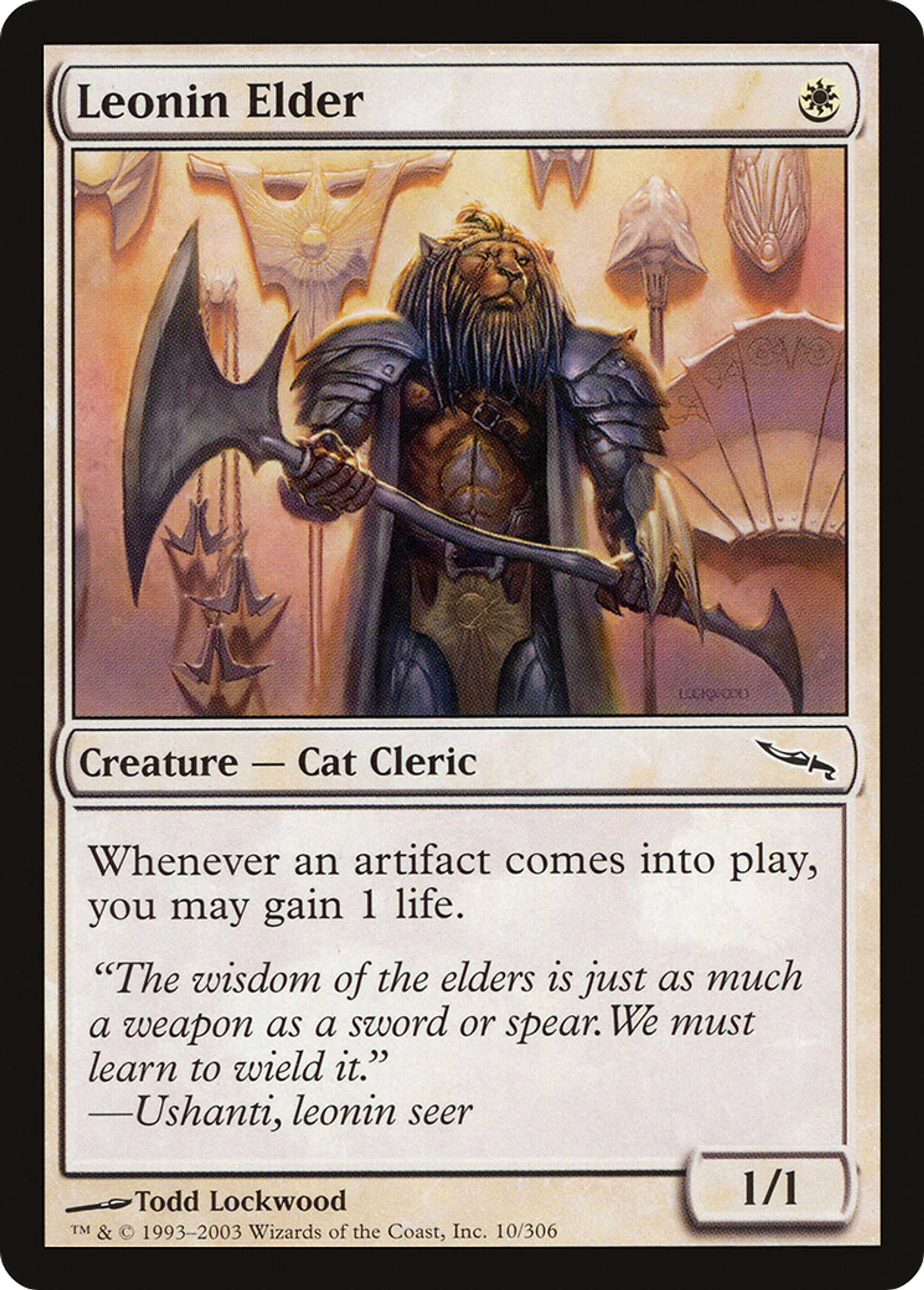 Leonin Elder — Mirrodin — Magic: The Gathering
