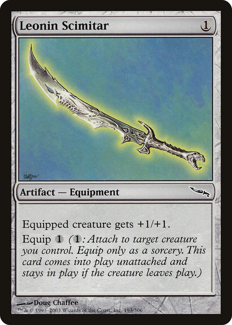 Leonin Scimitar — Mirrodin — Magic: The Gathering