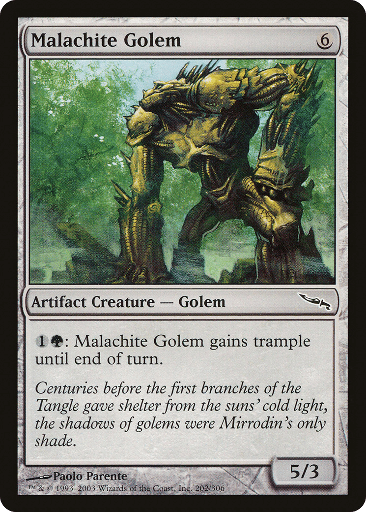 Malachite Golem — Mirrodin — Magic: The Gathering