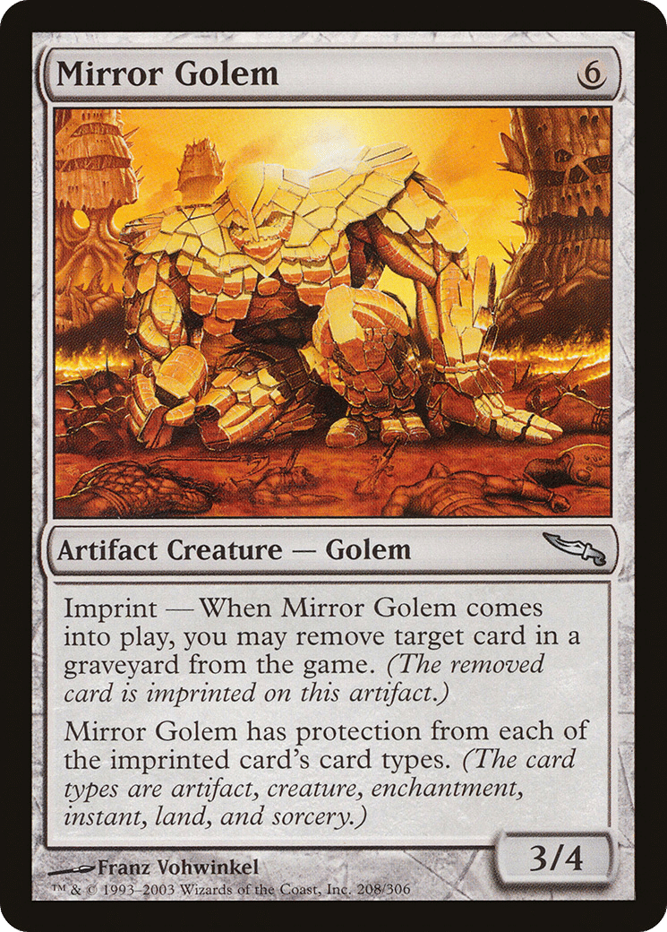 Mirror Golem — Mirrodin — Magic: The Gathering