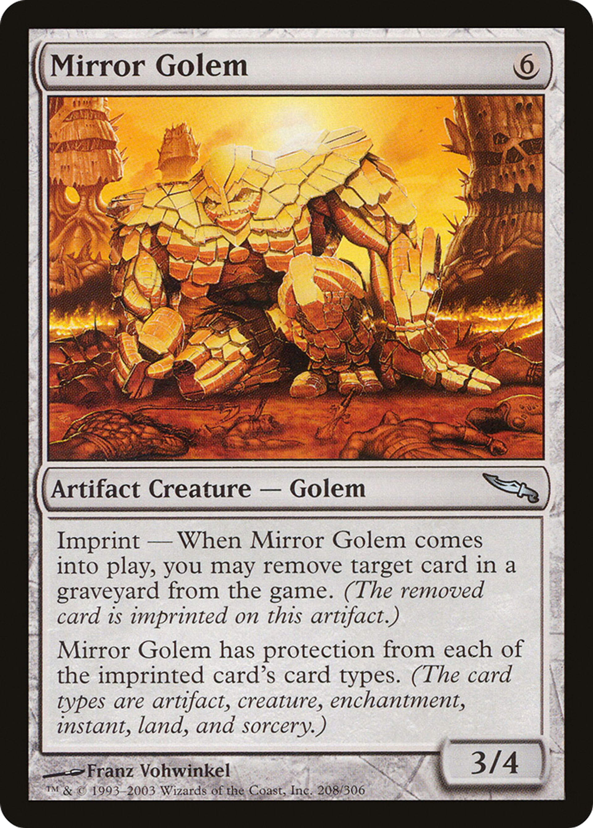 Golem miroir — Mirrodin — Magic: The Gathering