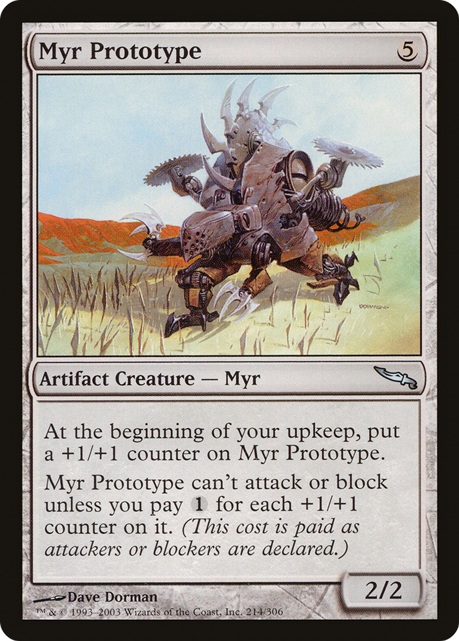 Prototype myr — Mirrodin — Magic: The Gathering