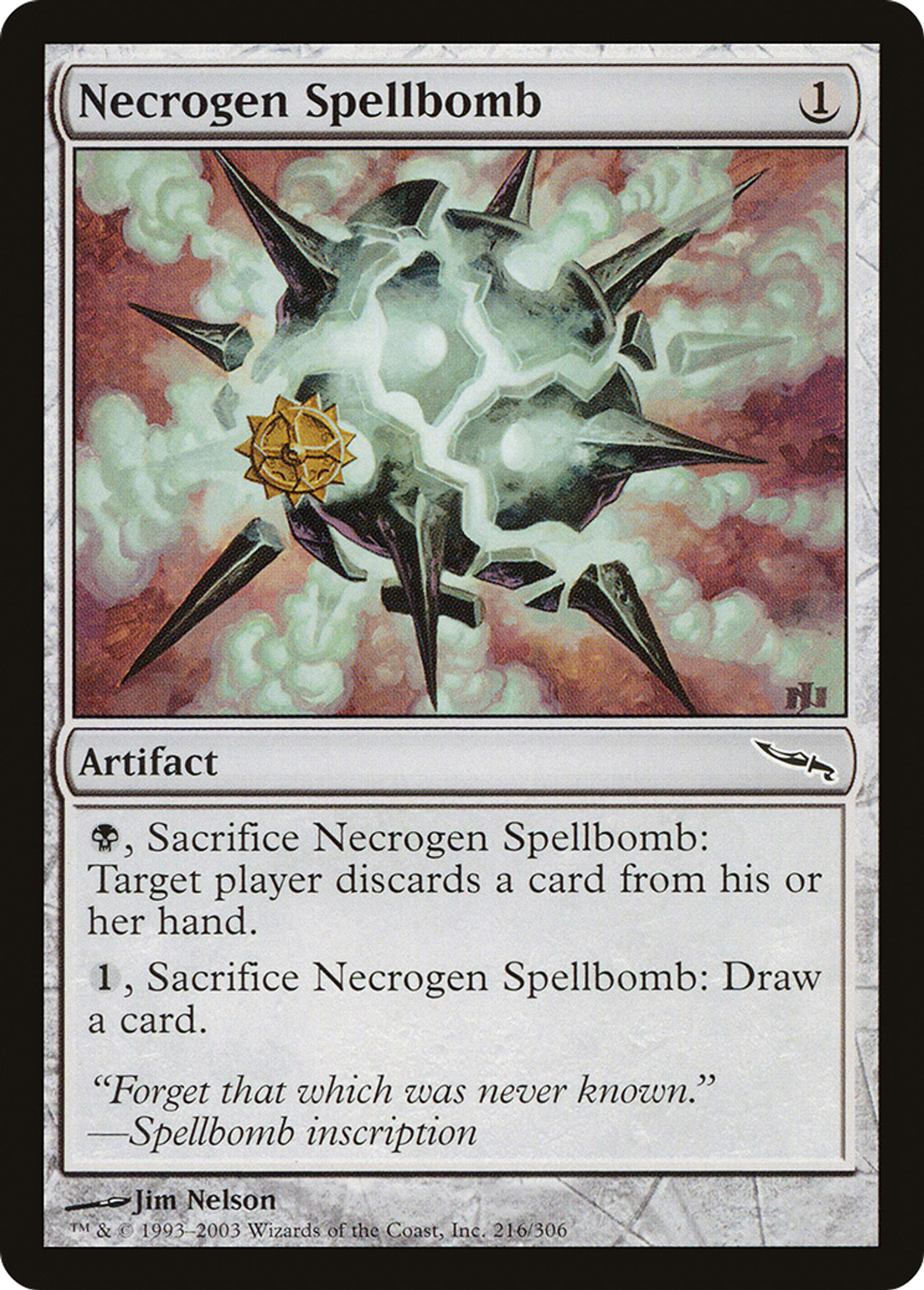 Bombe à sortilèges nécrogène — Mirrodin — Magic: The Gathering