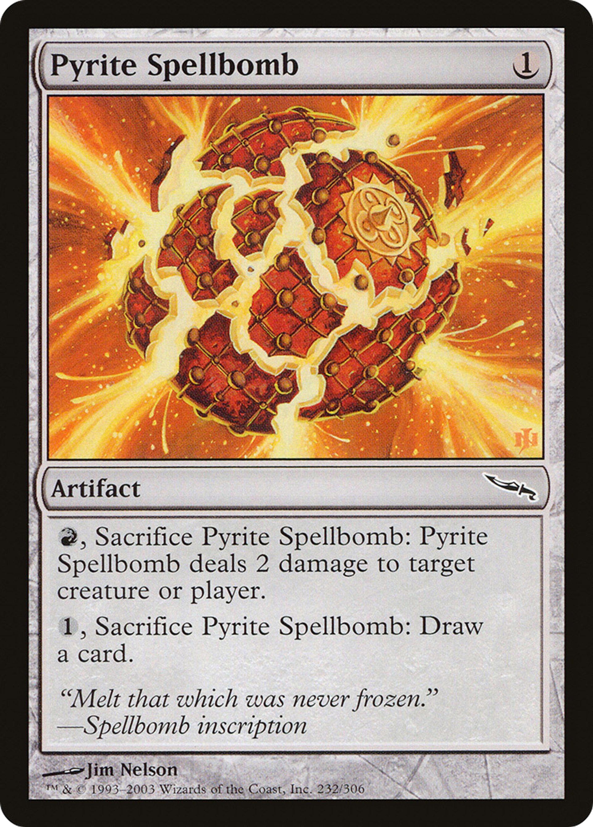 Bombe à sortilèges de pyrite — Mirrodin — Magic: The Gathering