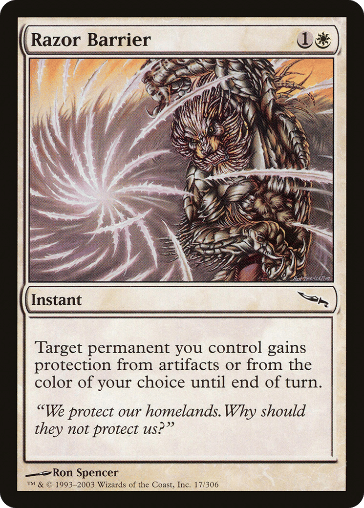 Razor Barrier — Mirrodin — Magic: The Gathering