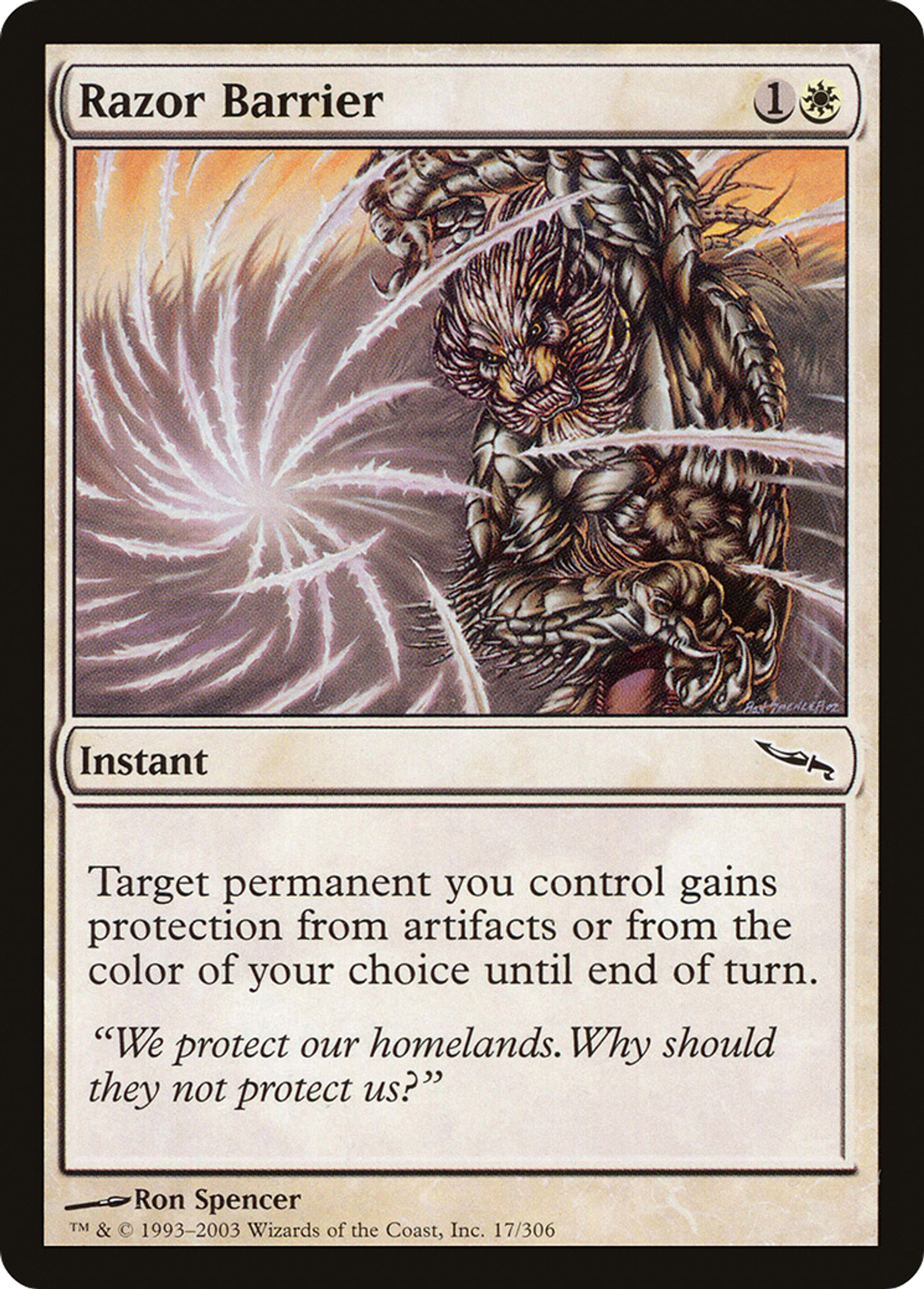 Razor Barrier — Mirrodin — Magic: The Gathering