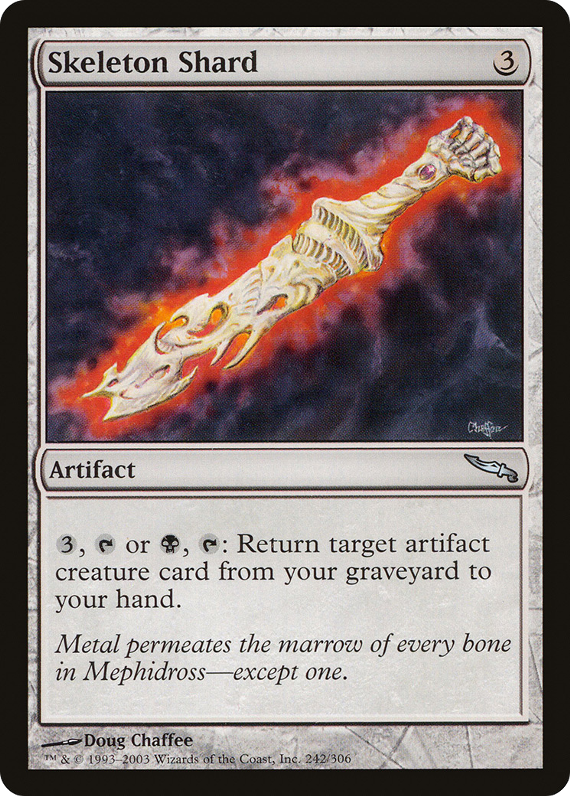 Écharde de squelette — Mirrodin — Magic: The Gathering