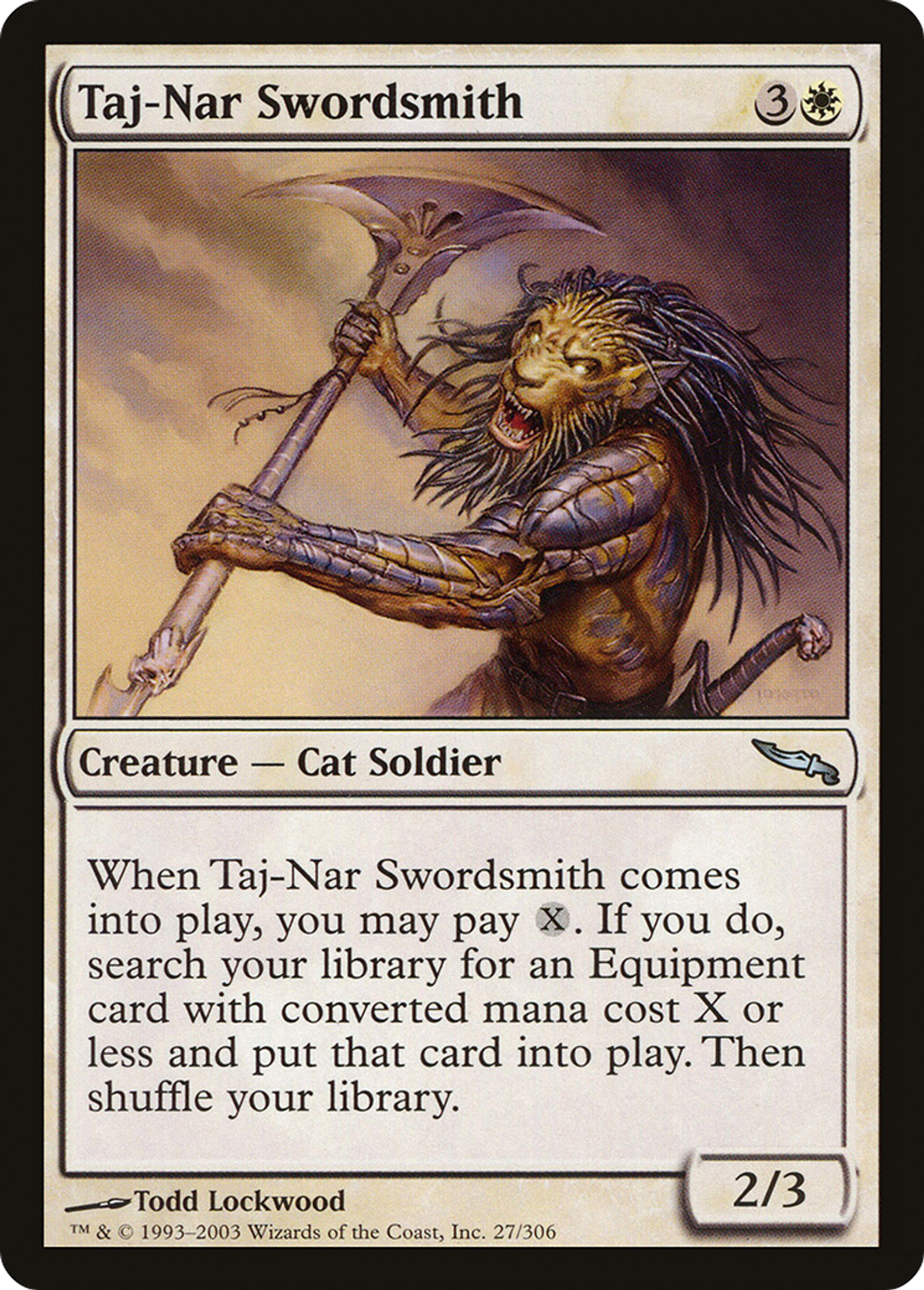 Forgeur d'épées de Taj-Nar — Mirrodin — Magic: The Gathering