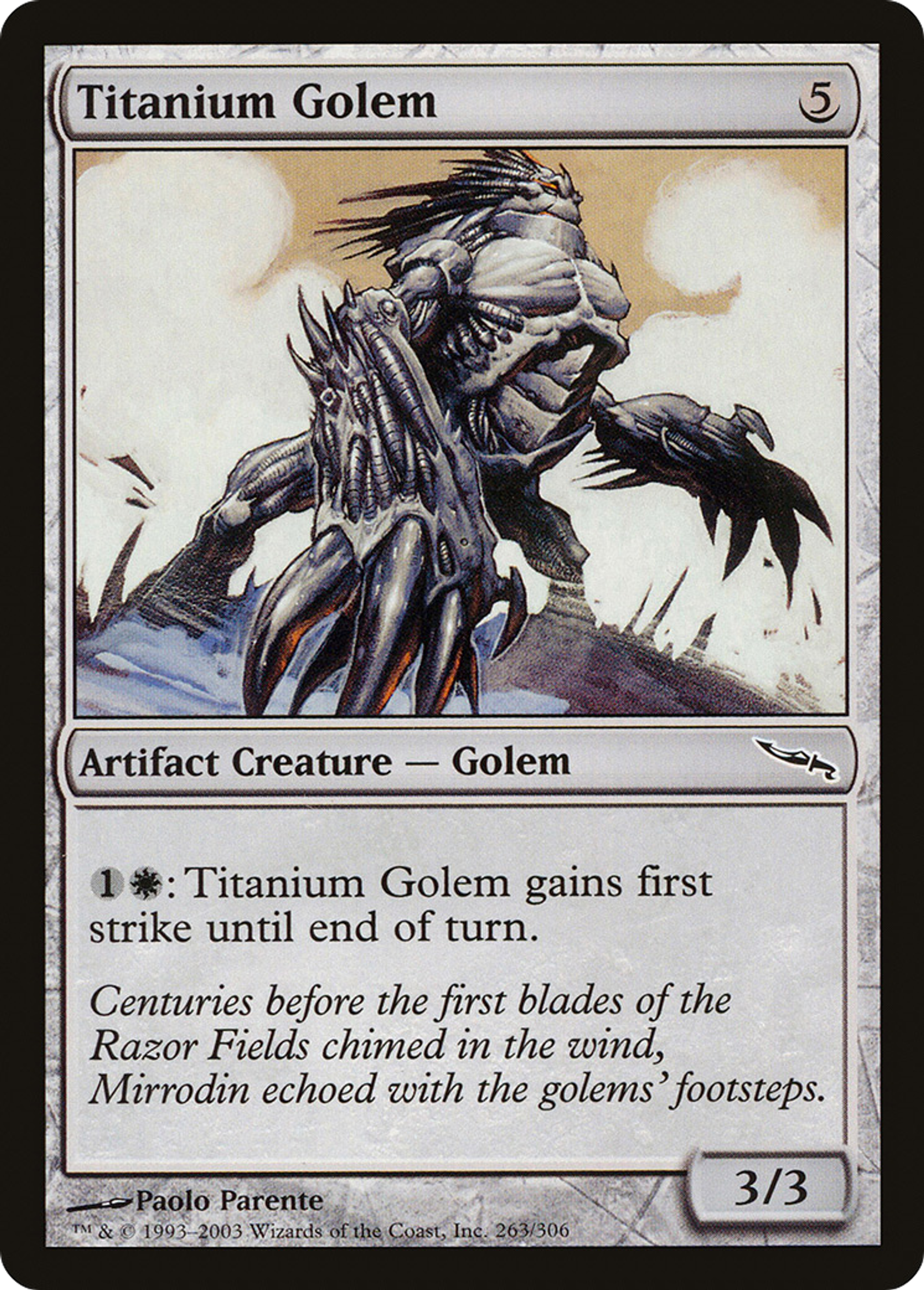 Golem de titane — Mirrodin — Magic: The Gathering