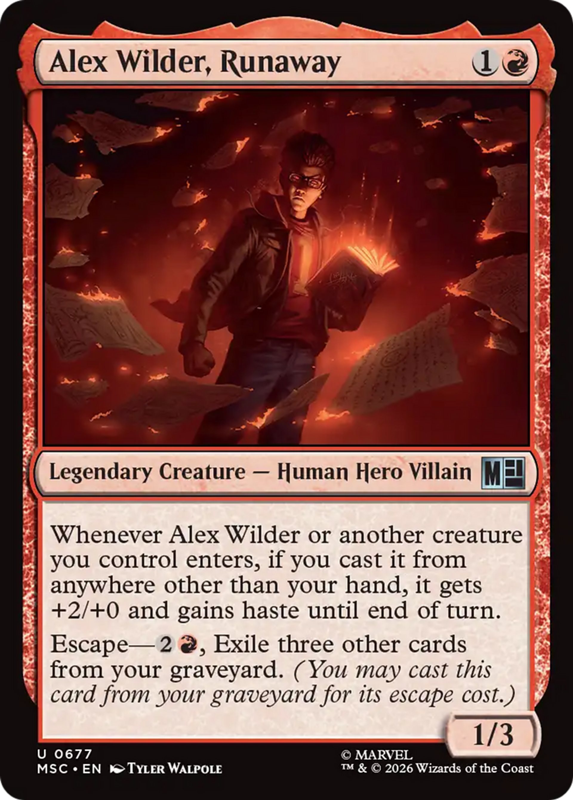 Alex Wilder, Runaway — Marvel Super Heroes Commander — Magic: The Gathering