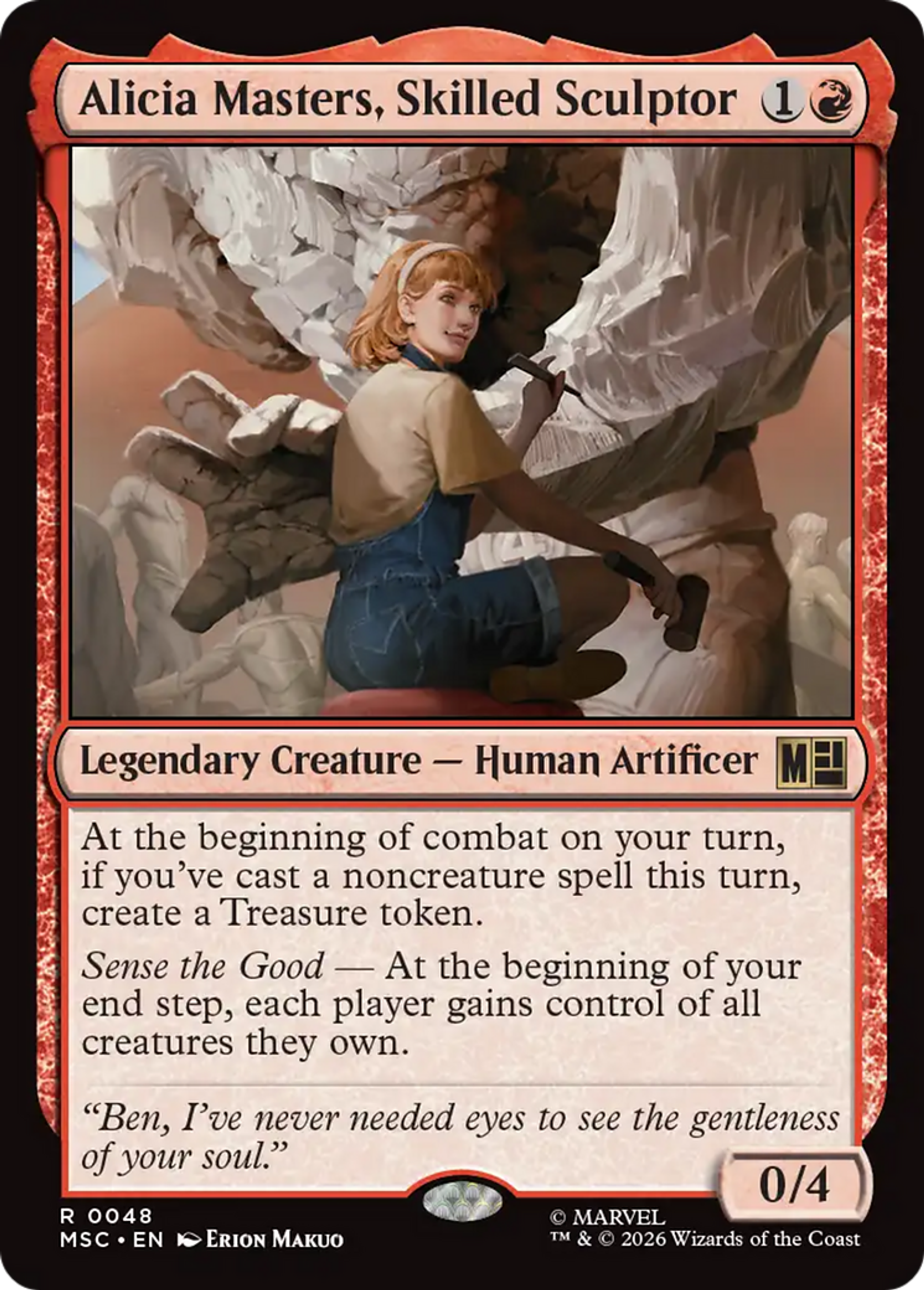 Alicia Masters, Skilled Sculptor — Marvel Super Heroes Commander — Magic: The Gathering