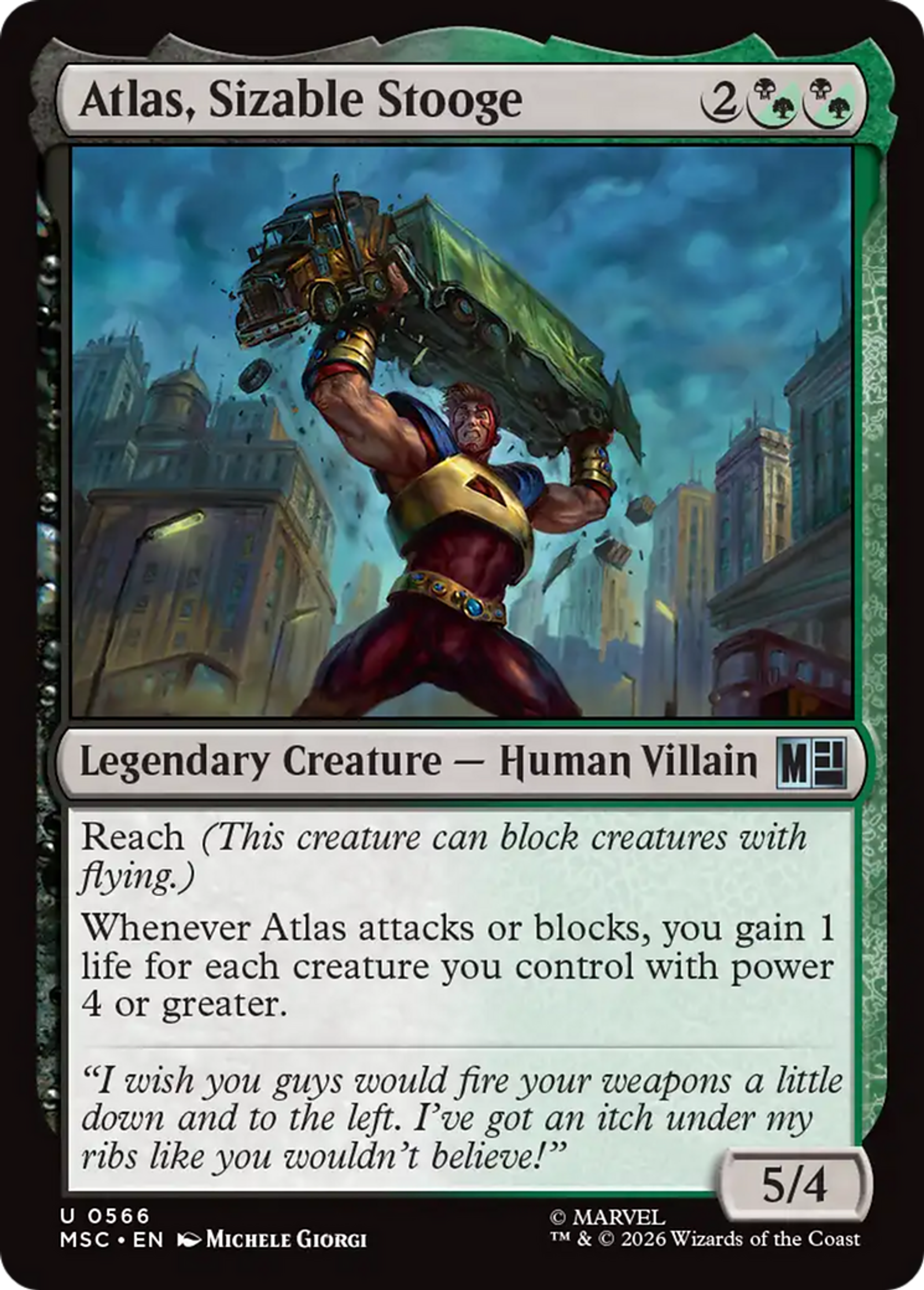Atlas, Sizable Stooge — Marvel Super Heroes Commander — Magic: The Gathering