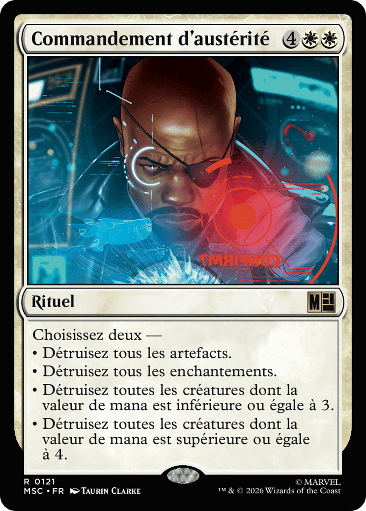 Commandement d'austérité — Marvel Super Heroes Commander — Magic: The Gathering