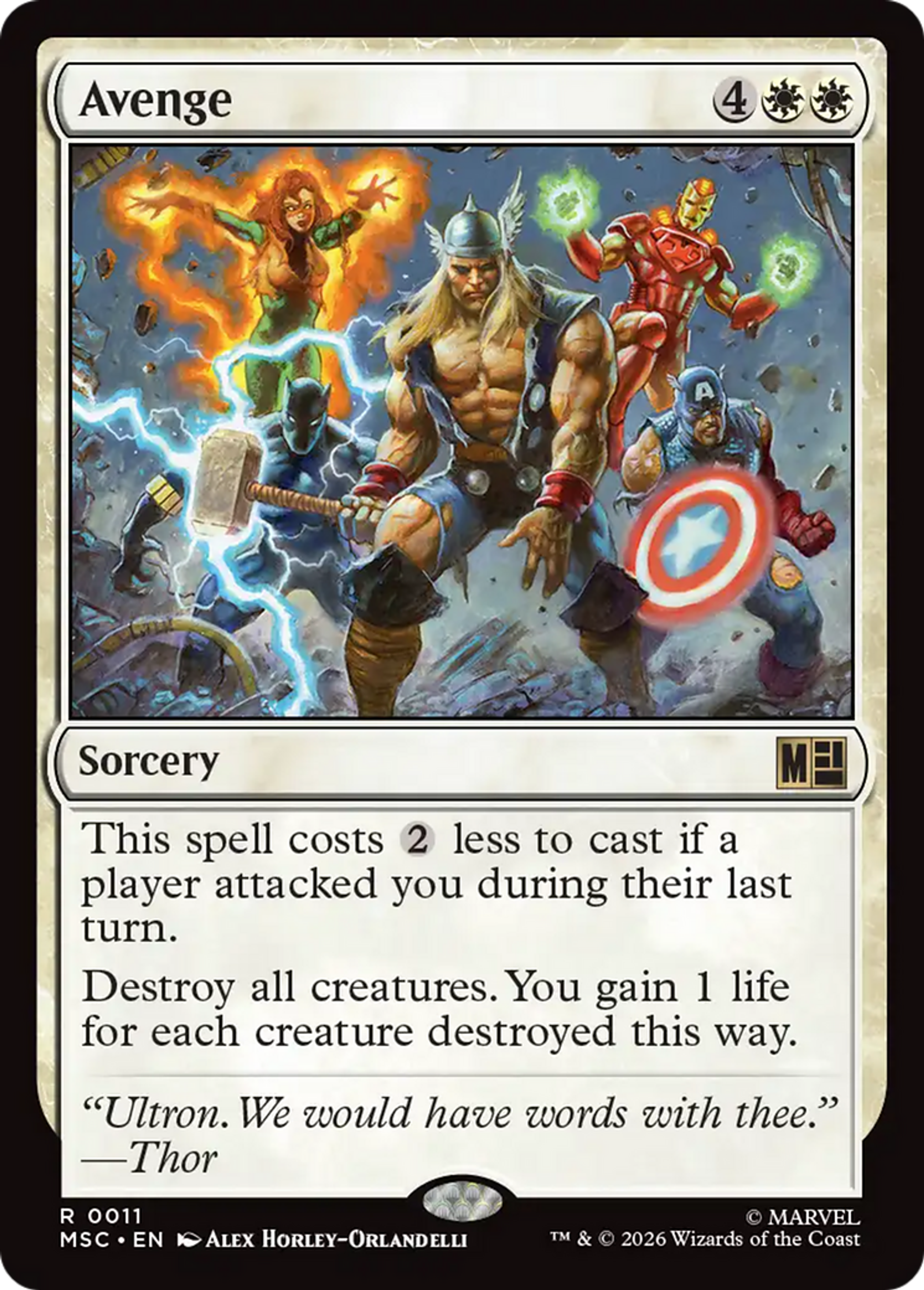 Avenge — Marvel Super Heroes Commander — Magic: The Gathering