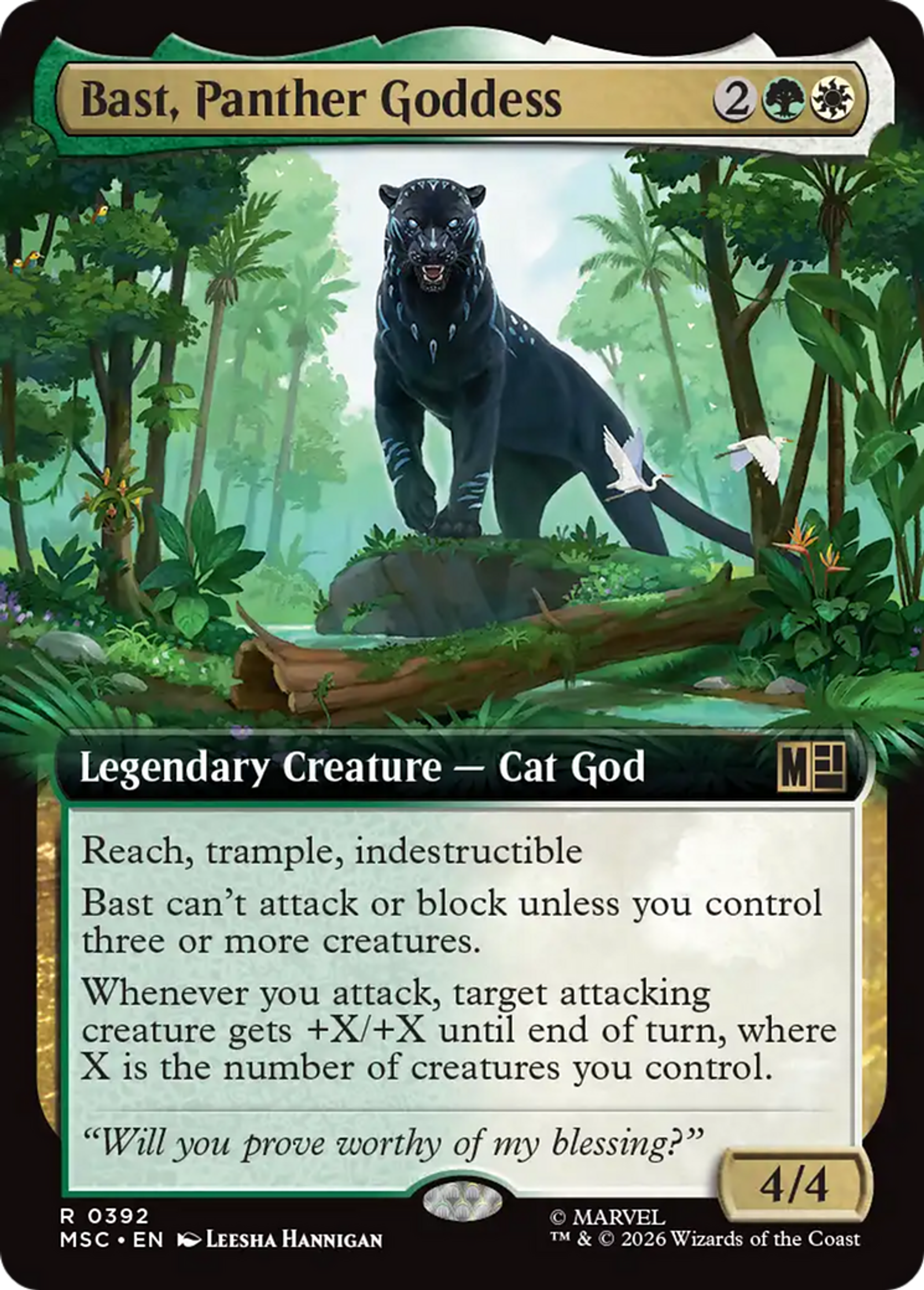 Bast, Panther Goddess — Marvel Super Heroes Commander — Magic: The Gathering