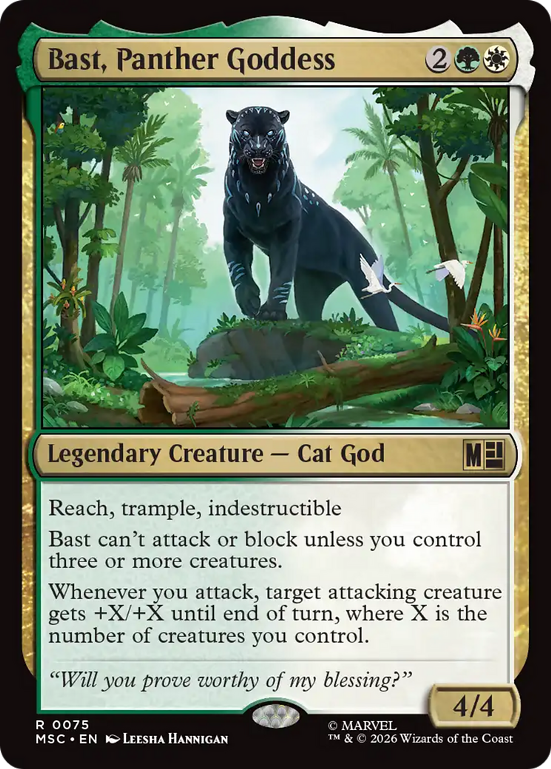 Bast, Panther Goddess — Marvel Super Heroes Commander — Magic: The Gathering