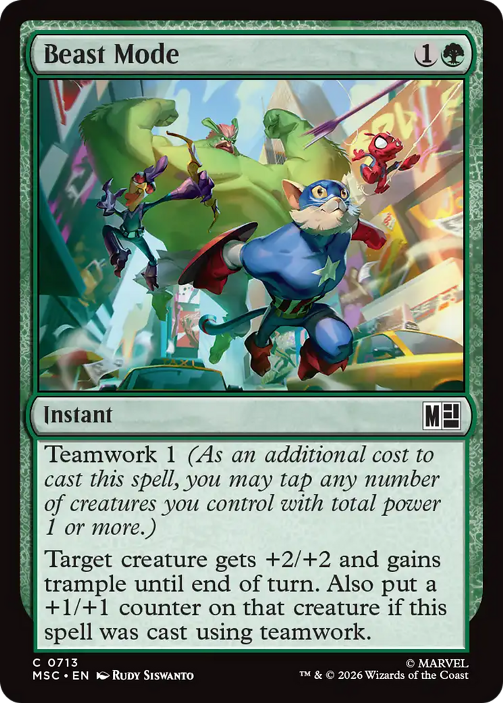 Beast Mode — Marvel Super Heroes Commander — Magic: The Gathering
