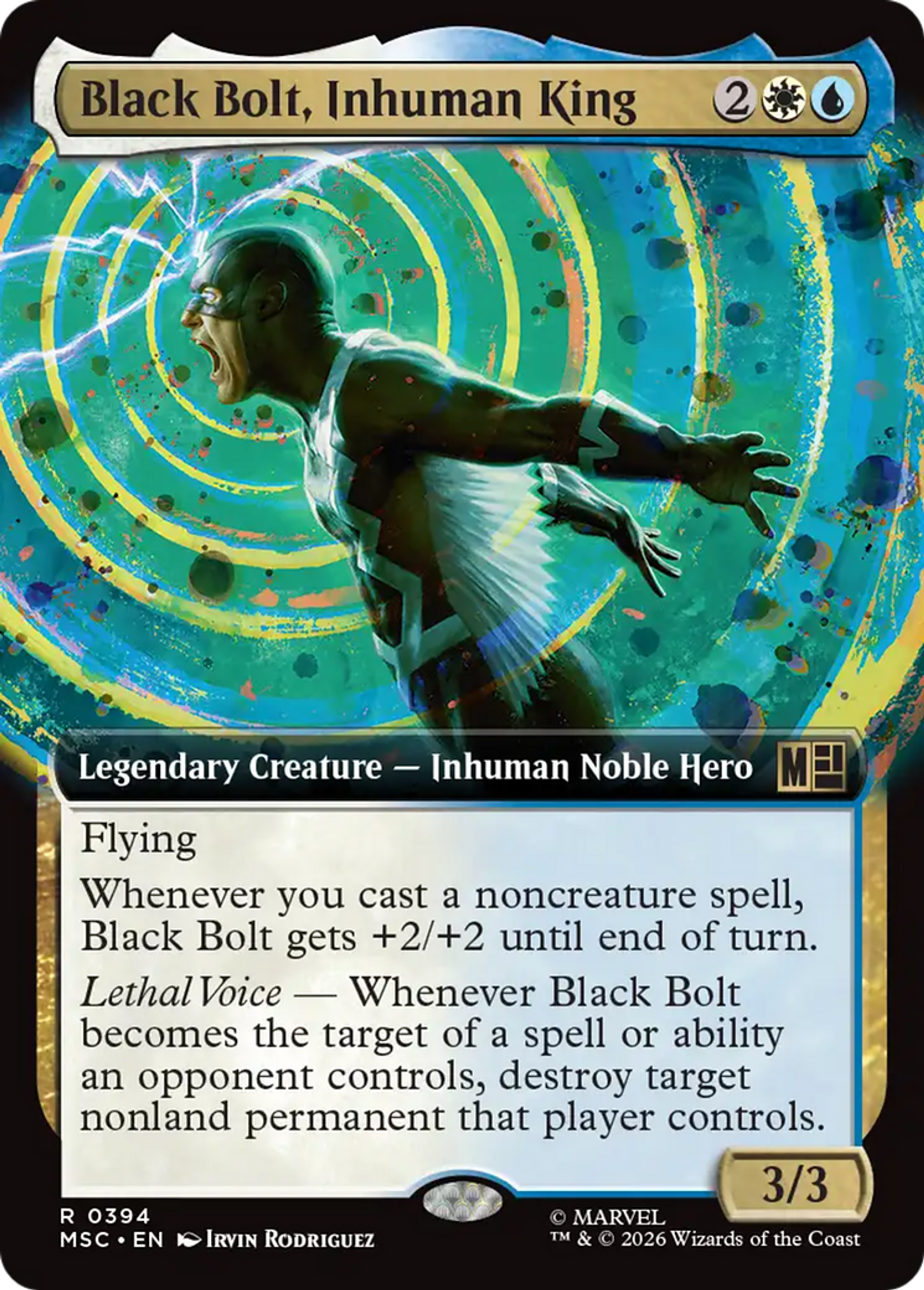 Black Bolt, Inhuman King — Marvel Super Heroes Commander — Magic: The Gathering