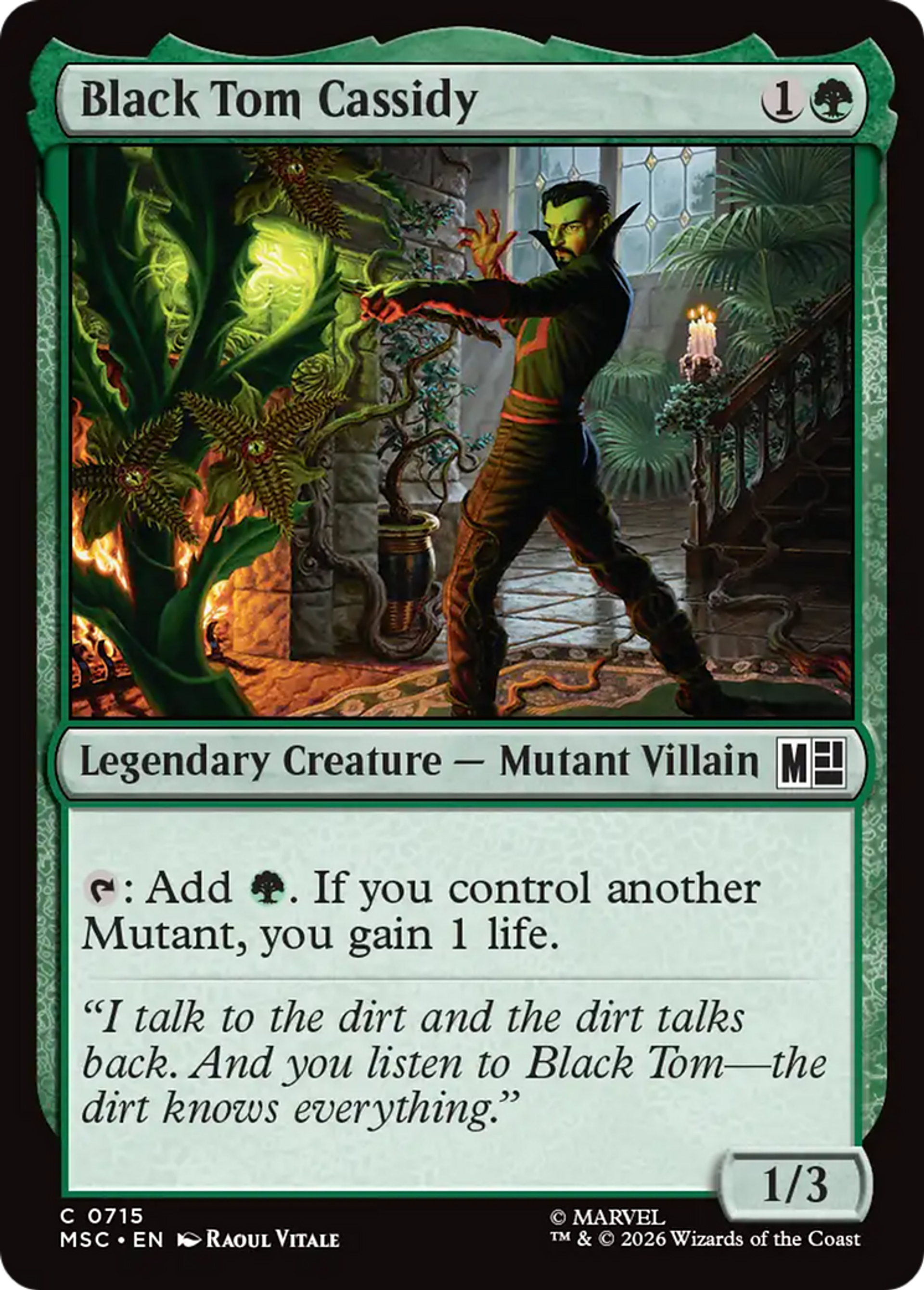 Black Tom Cassidy — Marvel Super Heroes Commander — Magic: The Gathering