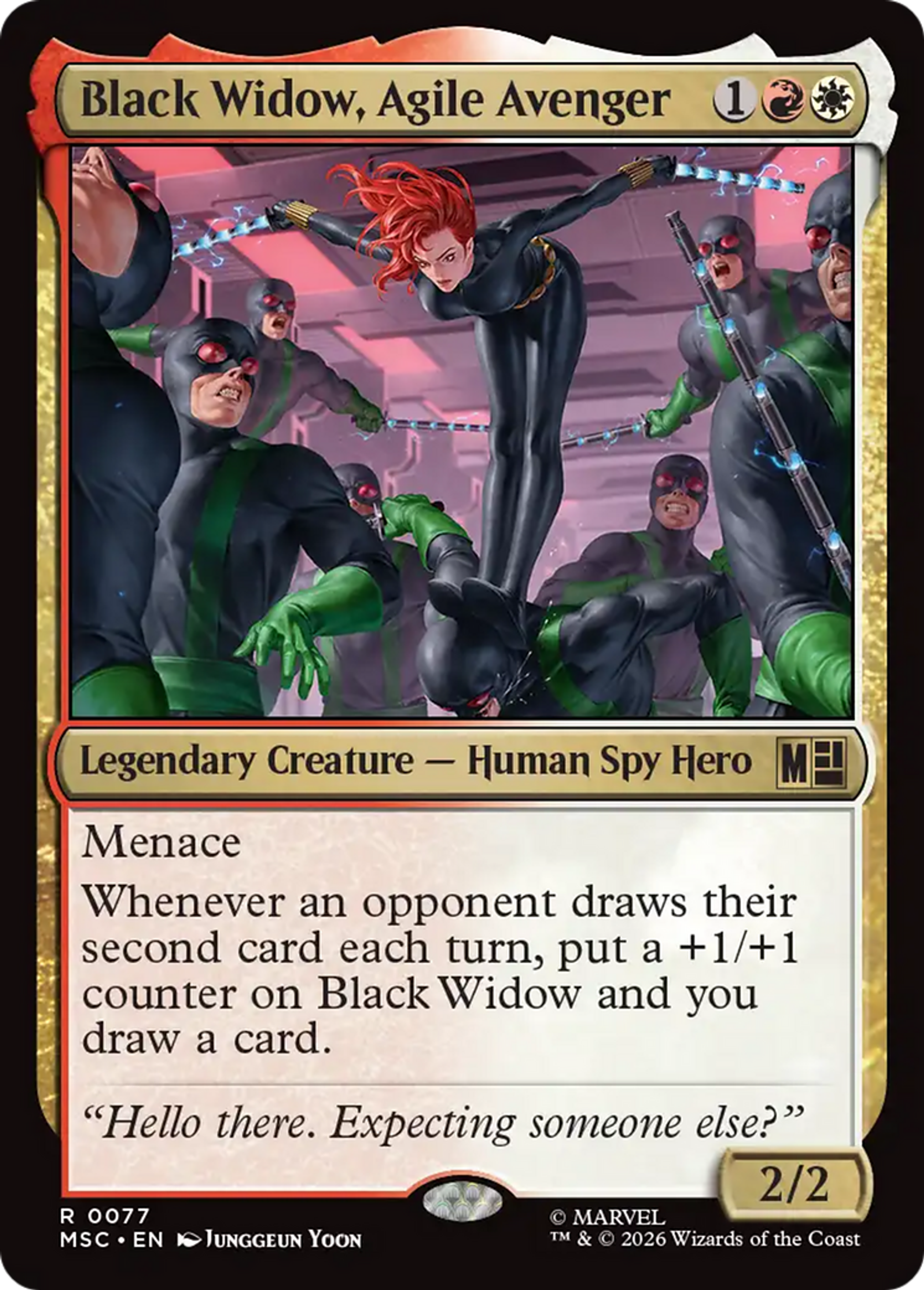 Black Widow, Agile Avenger — Marvel Super Heroes Commander — Magic: The Gathering