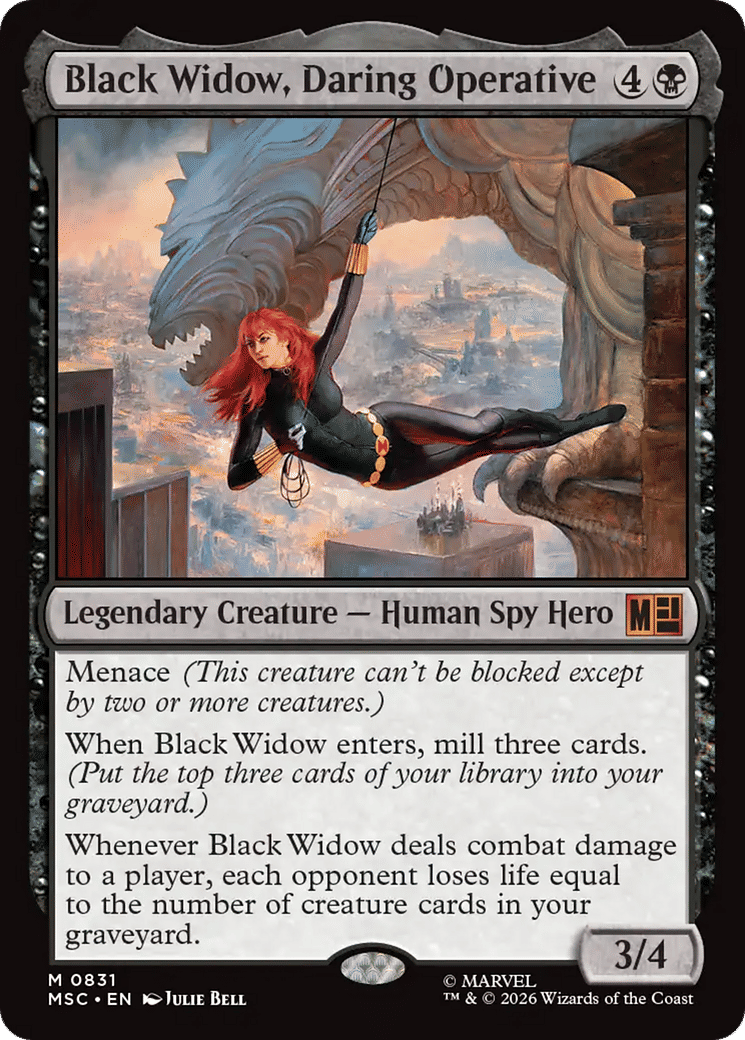 Black Widow, Daring Operative — Marvel Super Heroes Commander — Magic: The Gathering