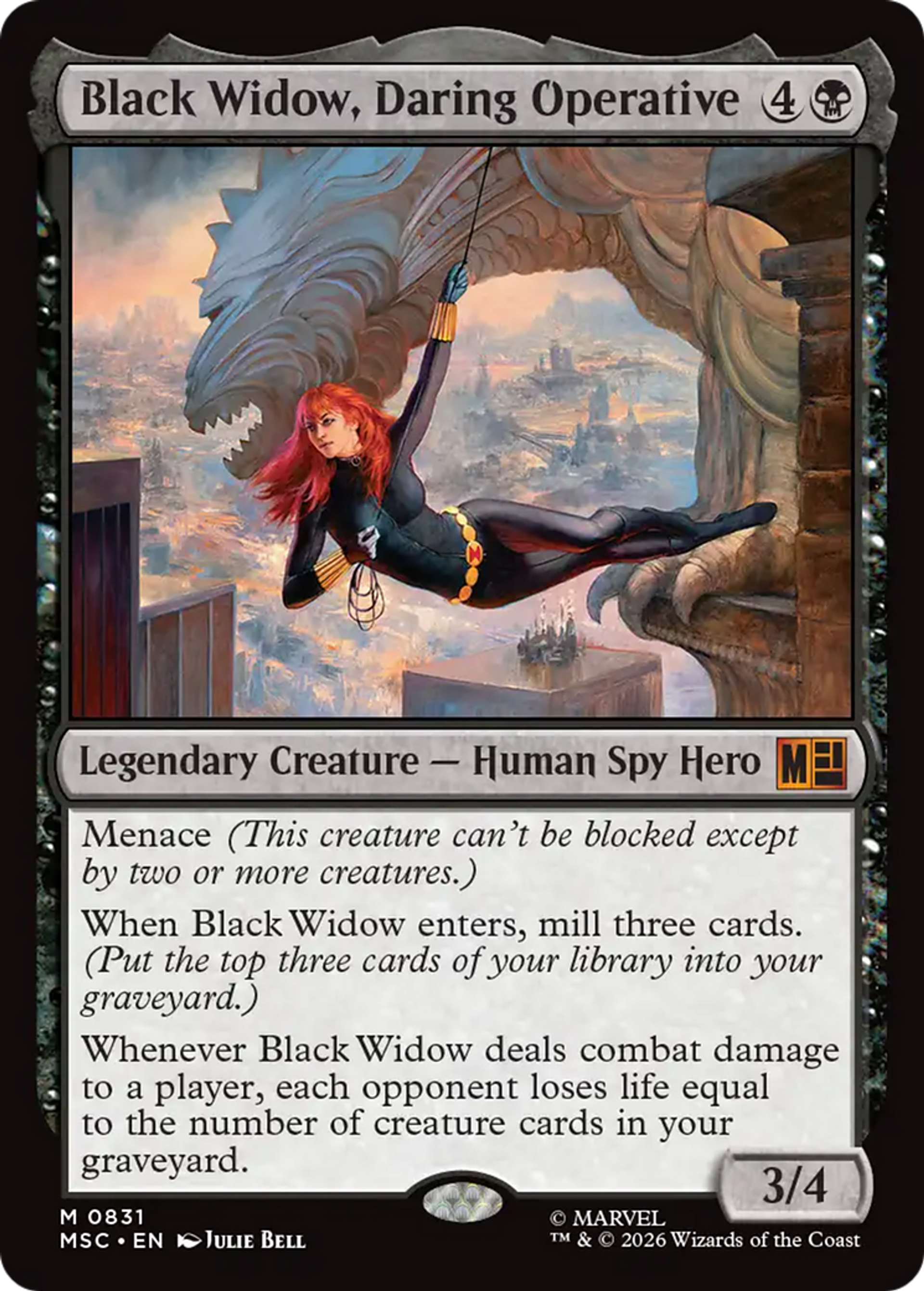 Black Widow, Daring Operative — Marvel Super Heroes Commander — Magic: The Gathering