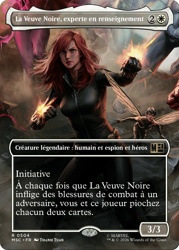 La Veuve Noire, experte en renseignement — Marvel Super Heroes Commander — Magic: The Gathering