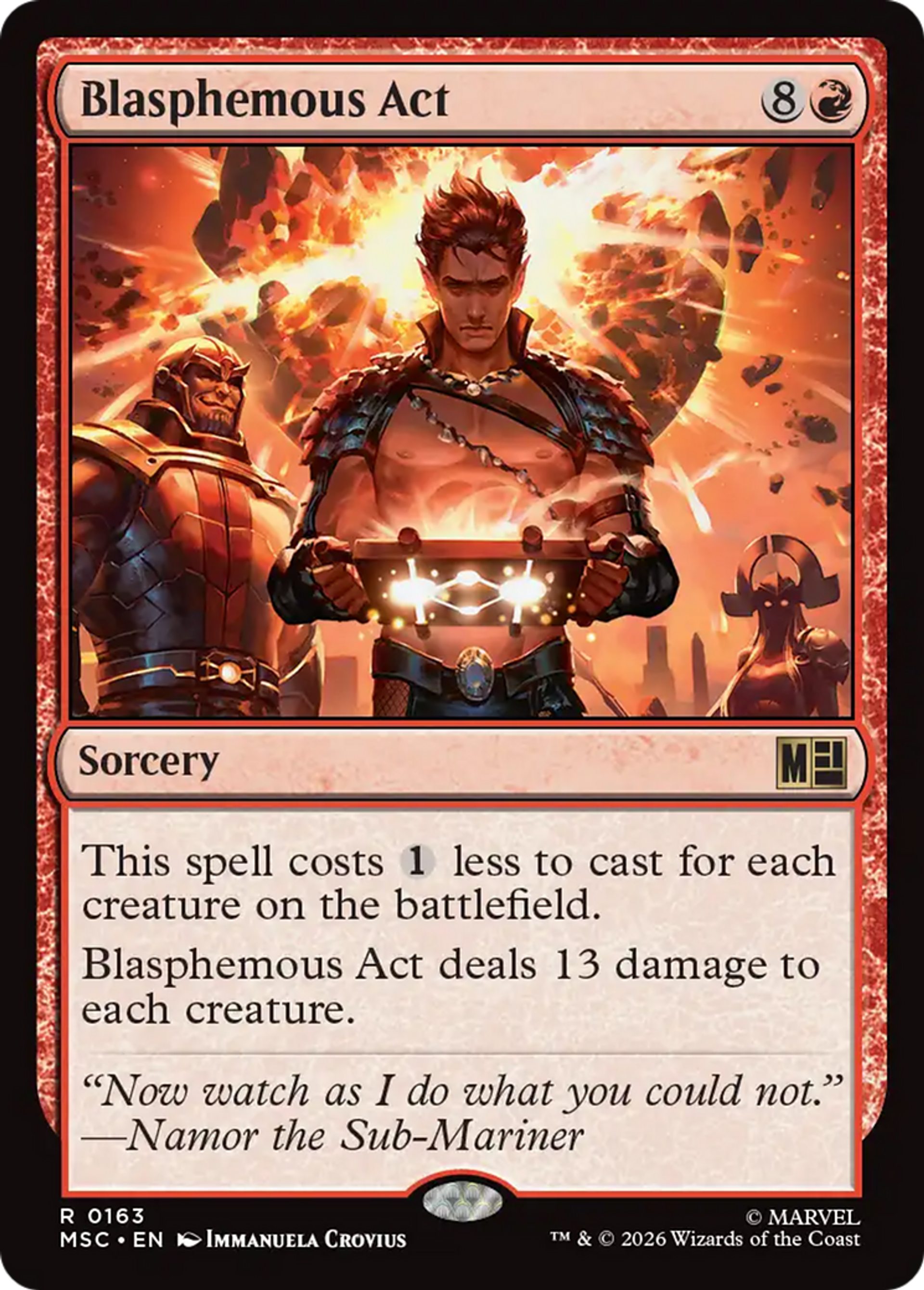 Blasphemous Act — Marvel Super Heroes Commander — Magic: The Gathering