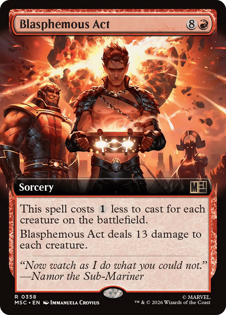 Blasphemous Act — Marvel Super Heroes Commander — Magic: The Gathering